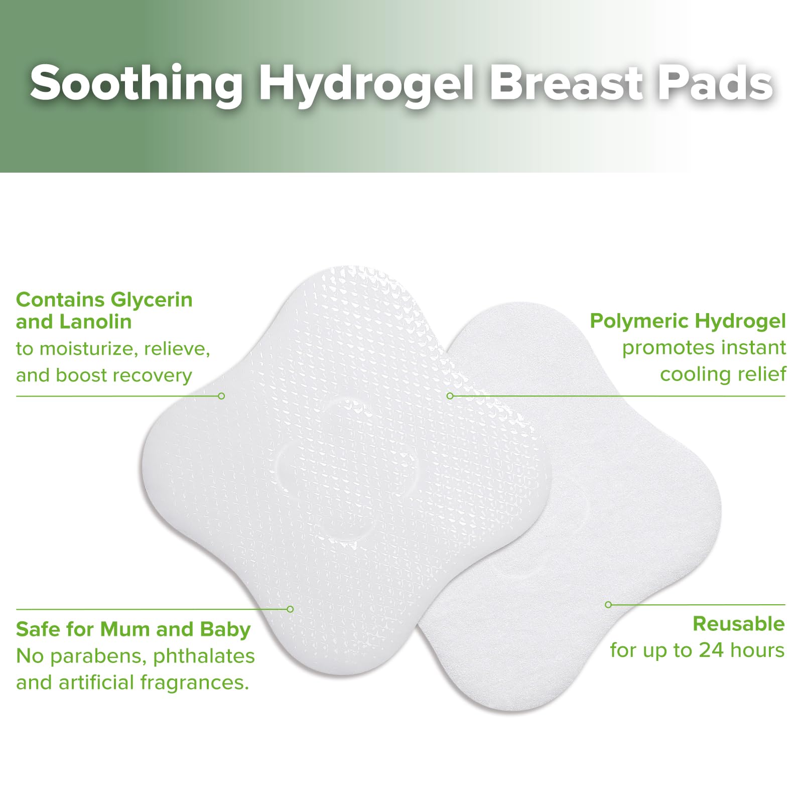 haakaa-hydrogel-pads-with-lanolin-cooling-nipple-relief-for-breastfeeding-8-pcs image 4