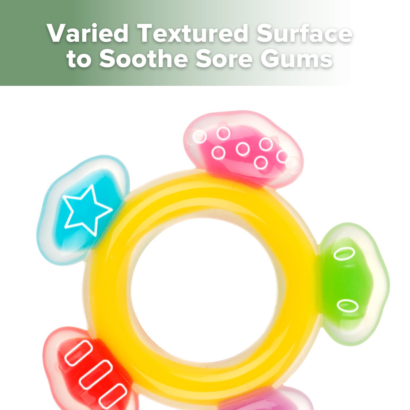 haakaa-ferris-wheel-silicone-teether-with-freezer-cooling-relief-for-babies-3-mo image 3