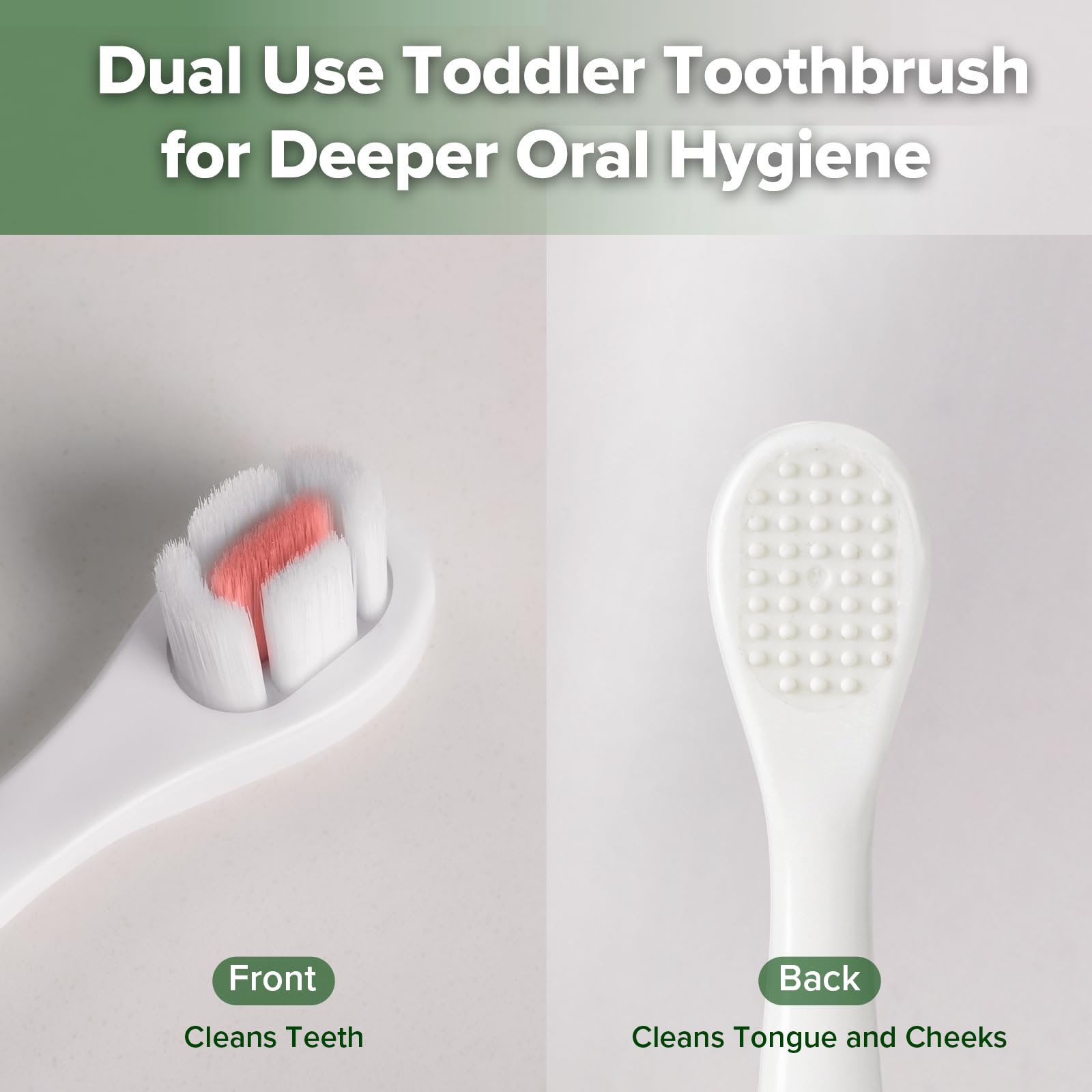 haakaa-dinosaur-toothbrush-for-toddlers-2-4-soft-bristles-silicone-handle-pink image 5