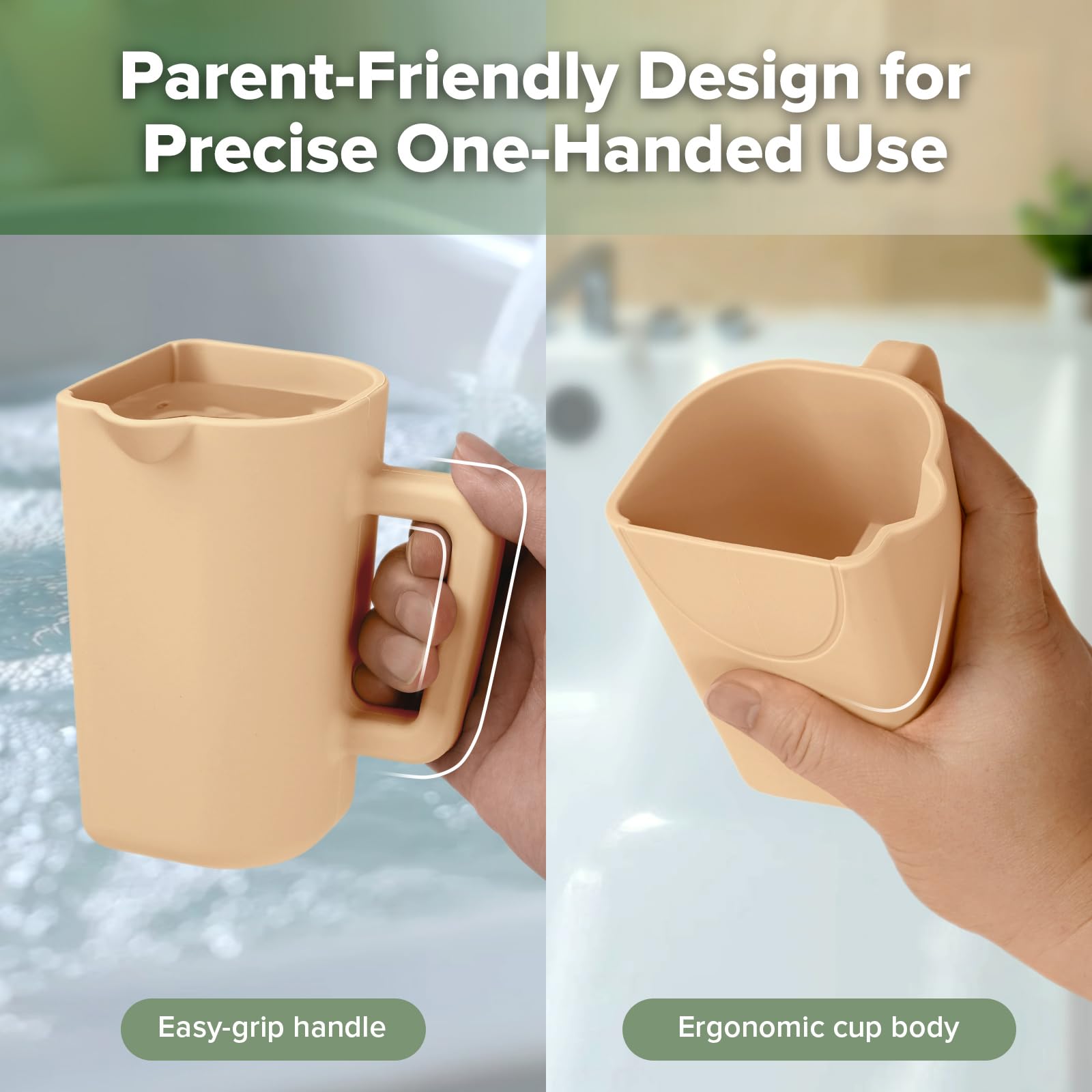 haakaa-gentle-pour-bath-rinse-cup-food-grade-silicone-355ml-coral image 6