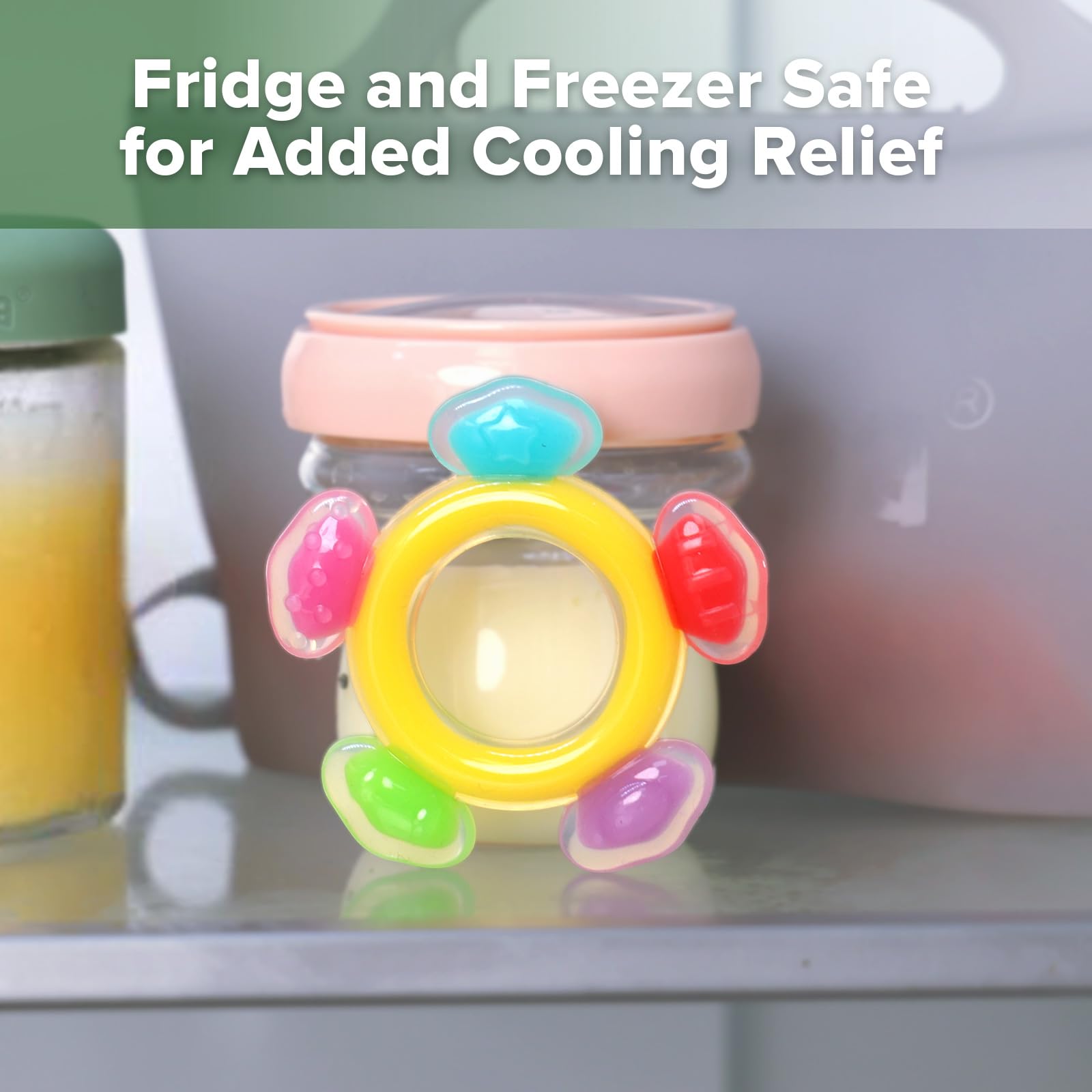 haakaa-ferris-wheel-silicone-teether-with-freezer-cooling-relief-for-babies-3-mo image 6