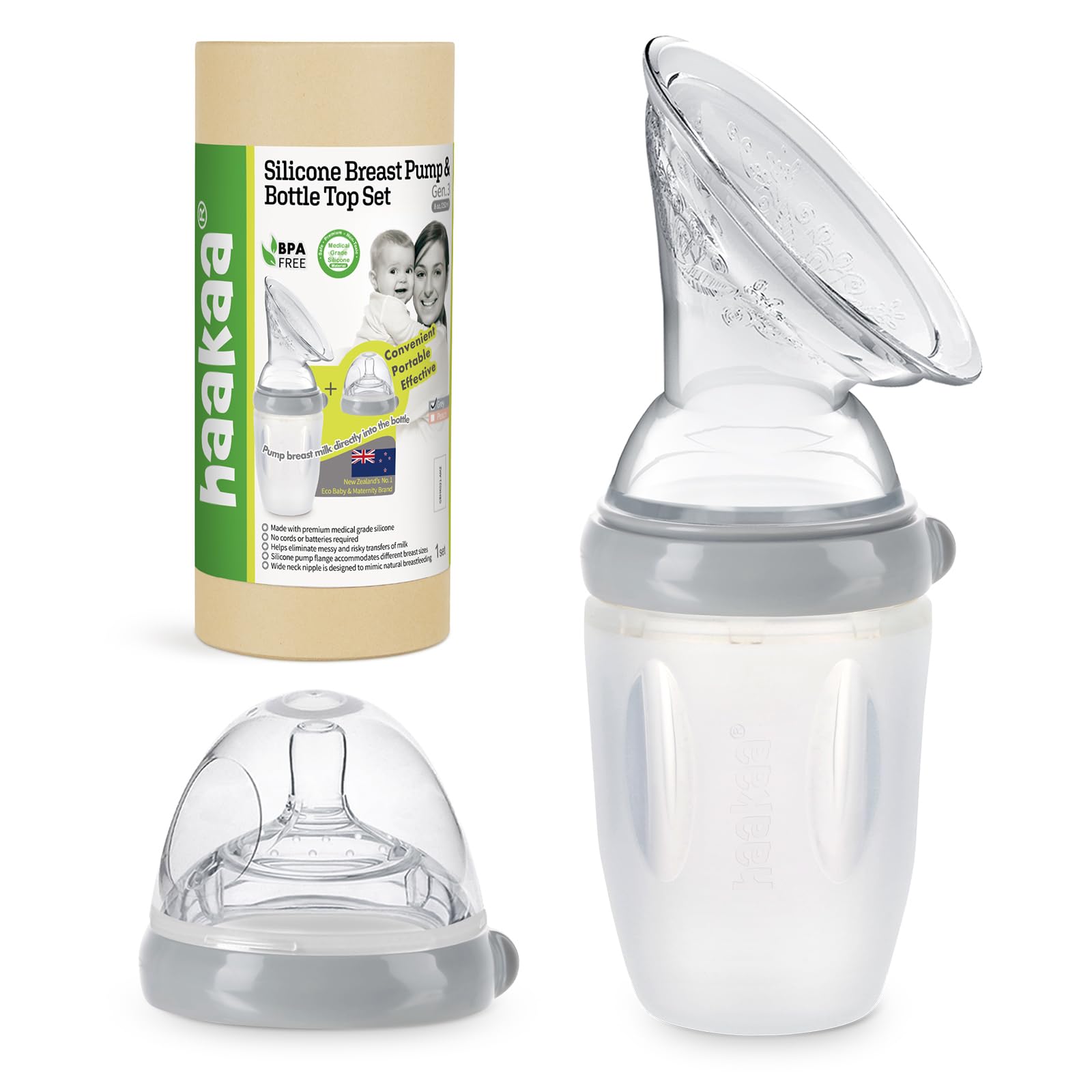 haakaa-manual-breast-pump-gen-3-8oz-250ml-multifunctional-set-with-bottle-teat-n image 1