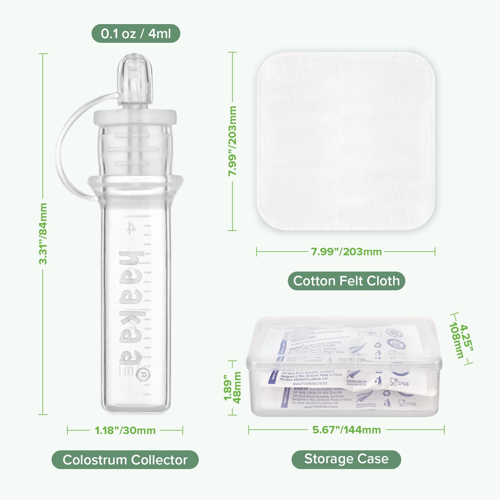 haakaa-colostrum-collector-kit-4ml-6-pcs-with-wipes-case image 8