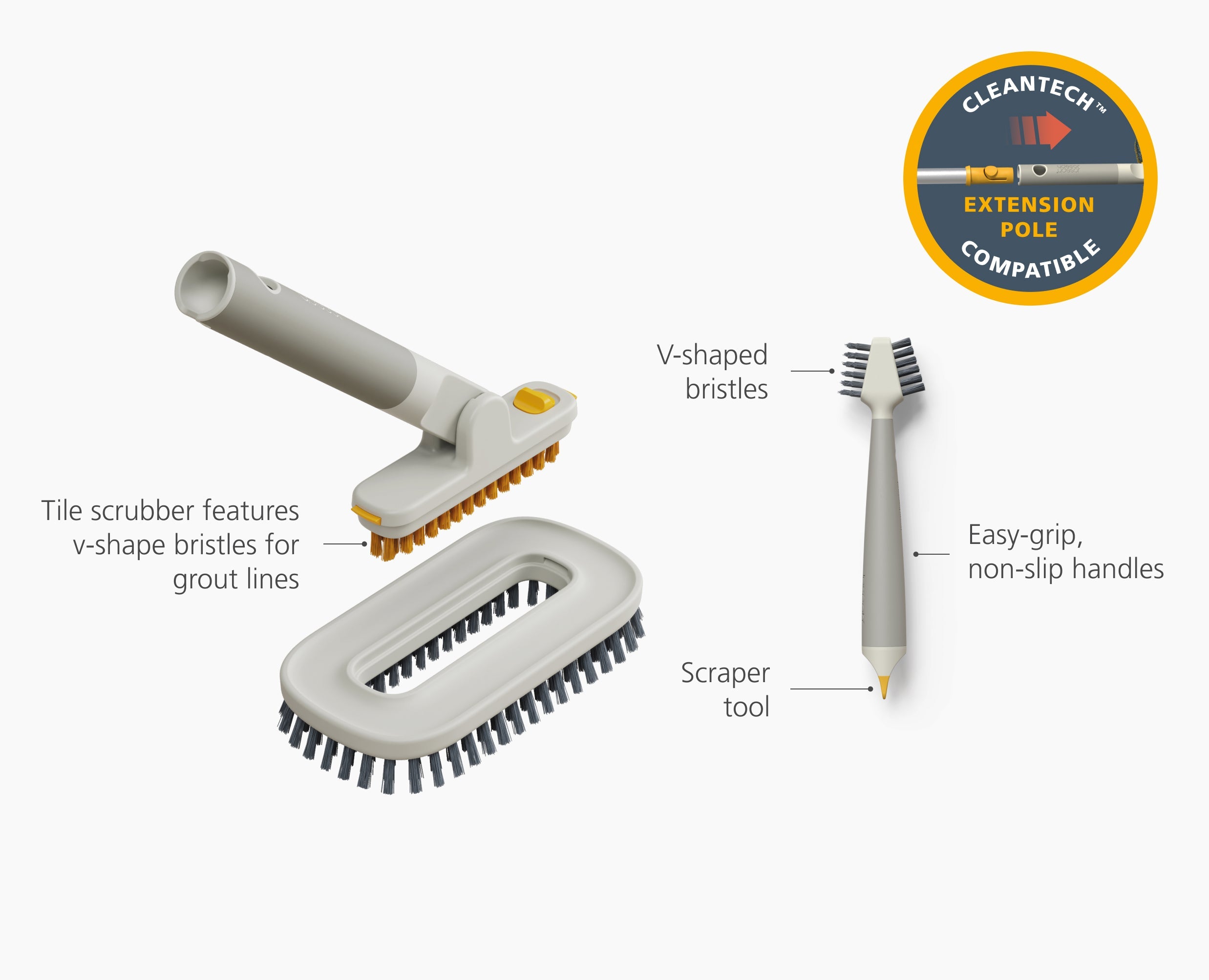joseph-joseph-cleantech-2-piece-tile-scrubber-spot-cleaning-tool-set image 8