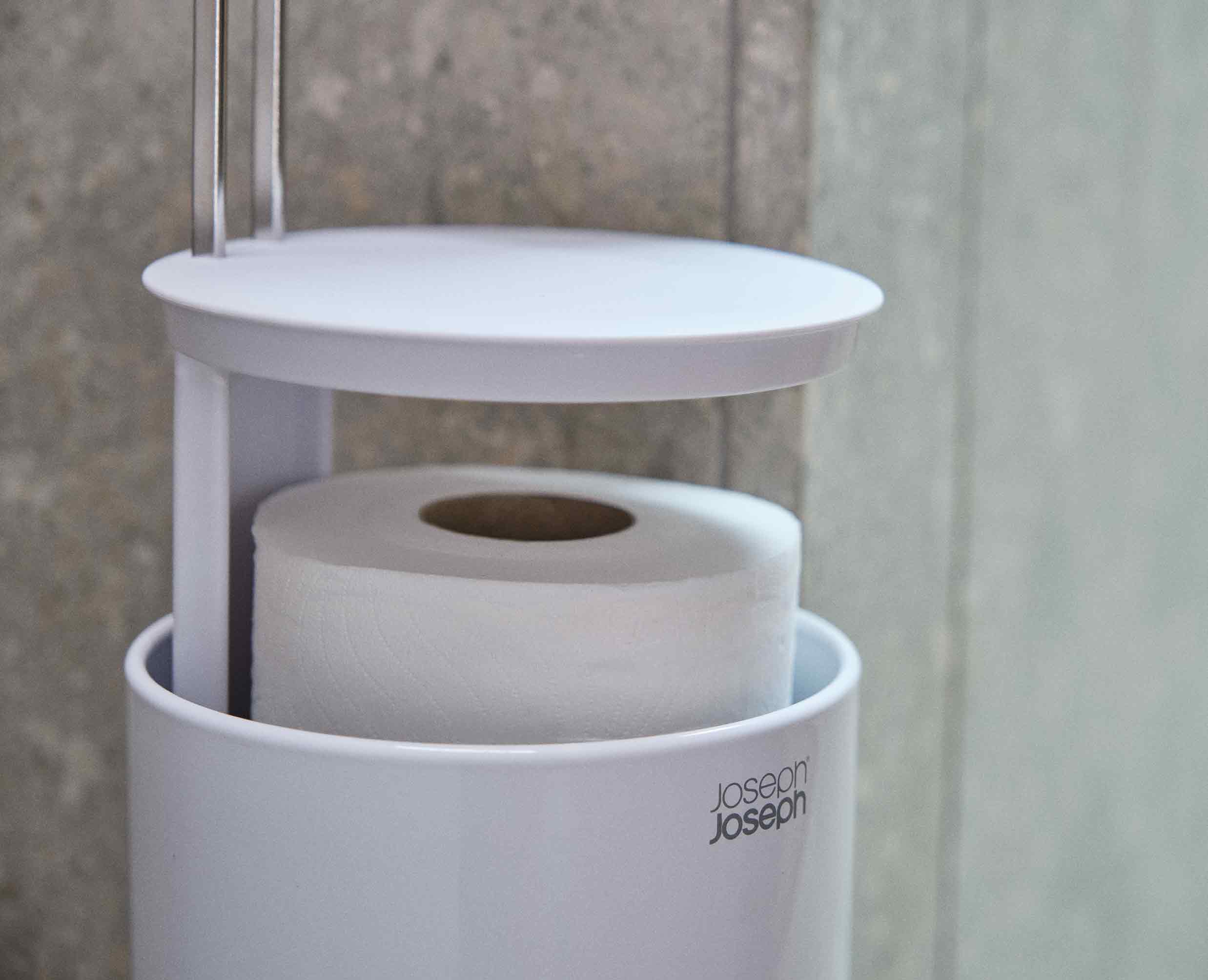 joseph-joseph-easystore-gloss-white-concealed-toilet-roll-holder image 5