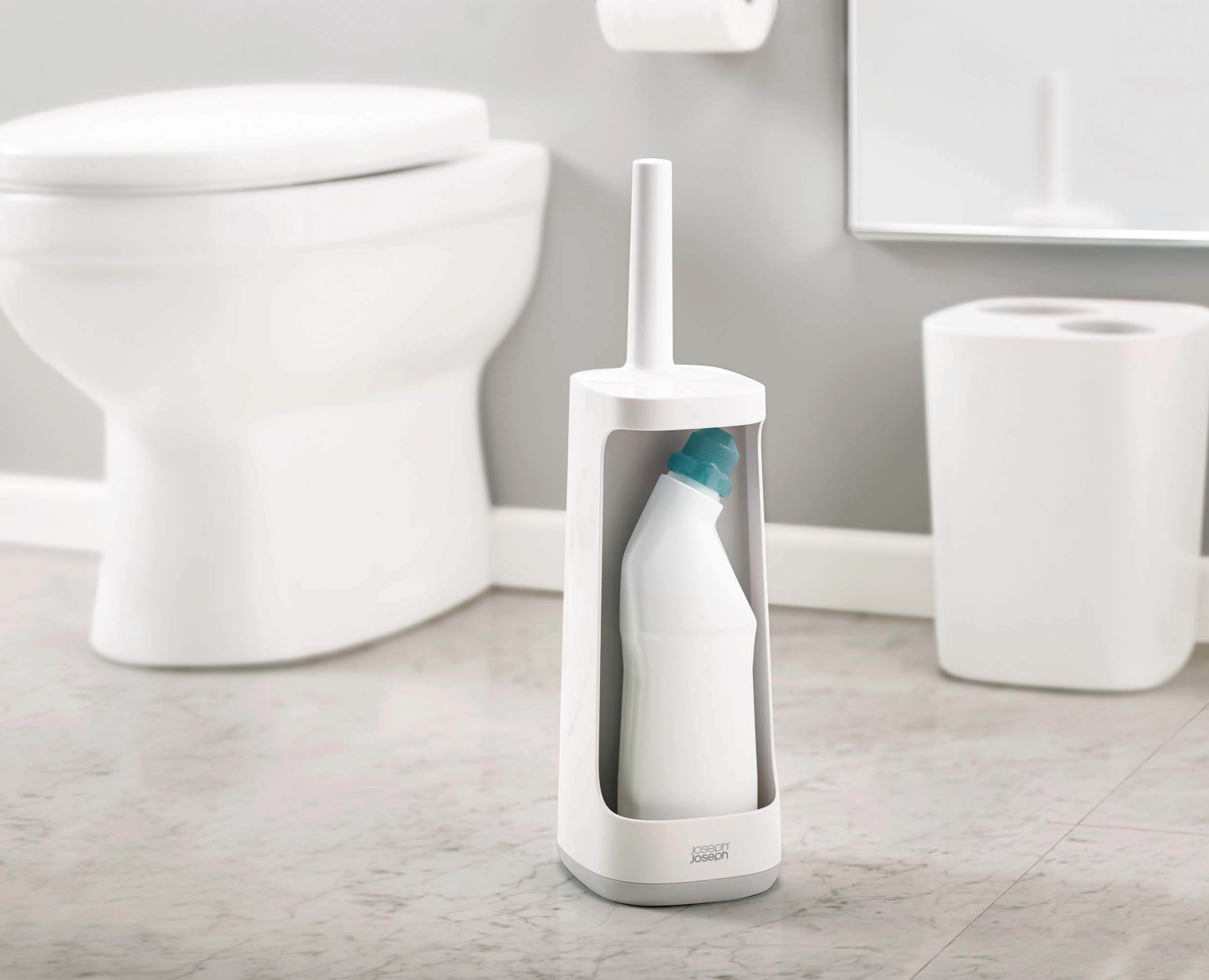 joseph-joseph-flex-plus-toilet-brush-with-storage-caddy-light-grey image 3