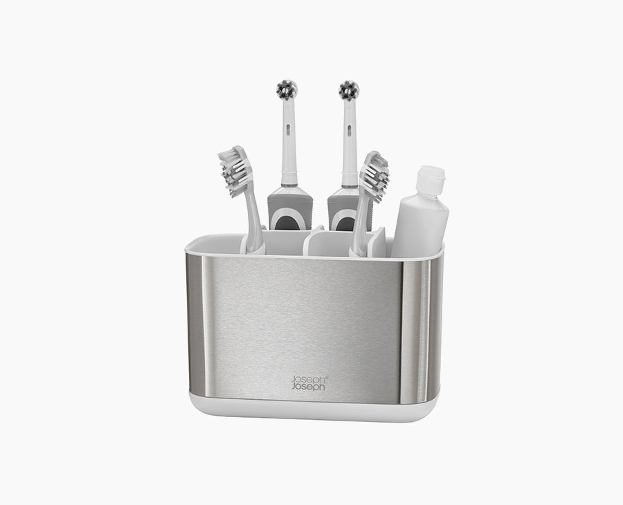 joseph-joseph-easystore-stainless-steel-large-toothbrush-holder image 1
