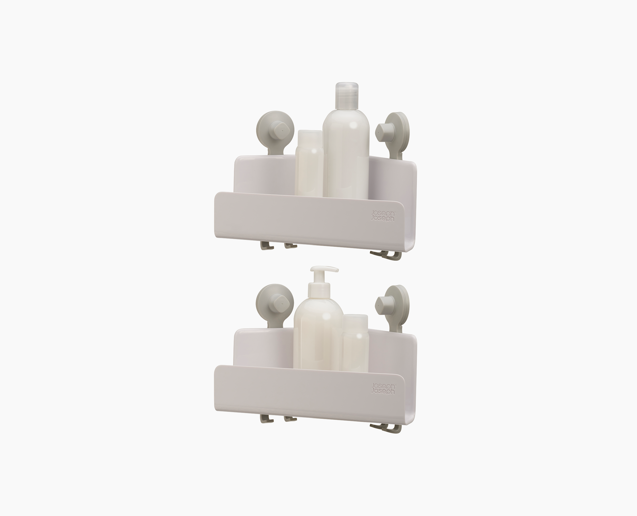 joseph-joseph-easystore-2-piece-corner-shower-shelf-set-white image 1