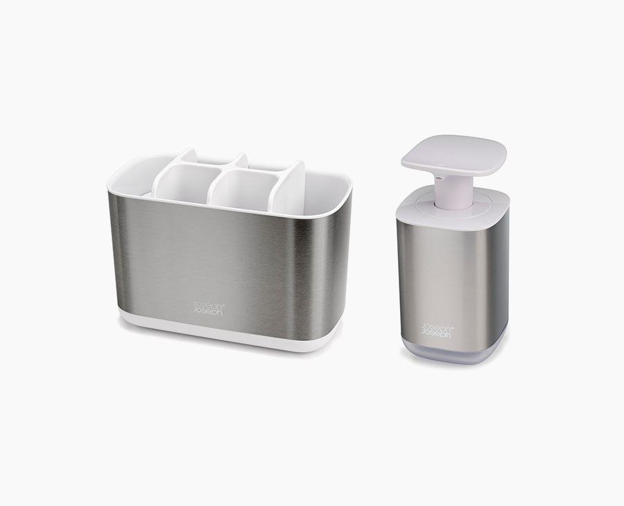 joseph-joseph-2-piece-stainless-steel-bathroom-sink-set image 1