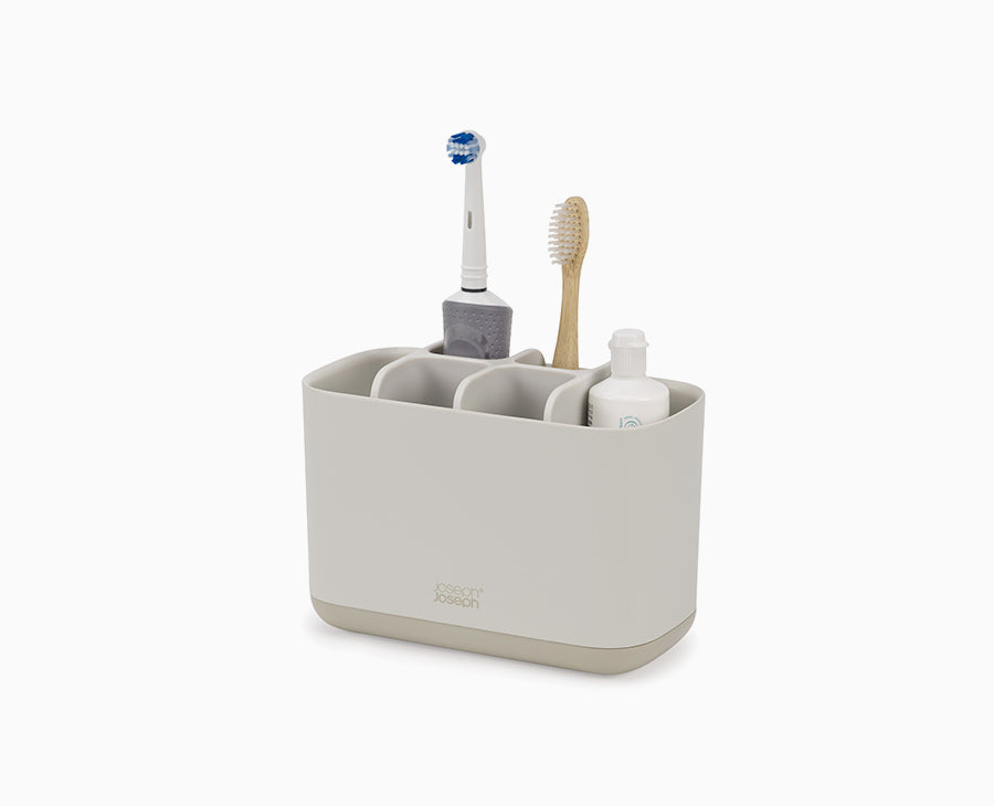 joseph-joseph-easystore-large-matt-ecru-toothbrush-holder image 1