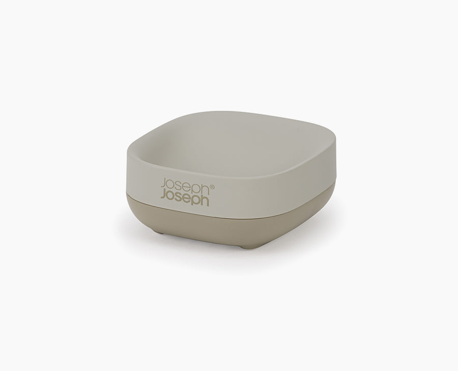joseph-joseph-slim-compact-matt-ecru-soap-dish image 1