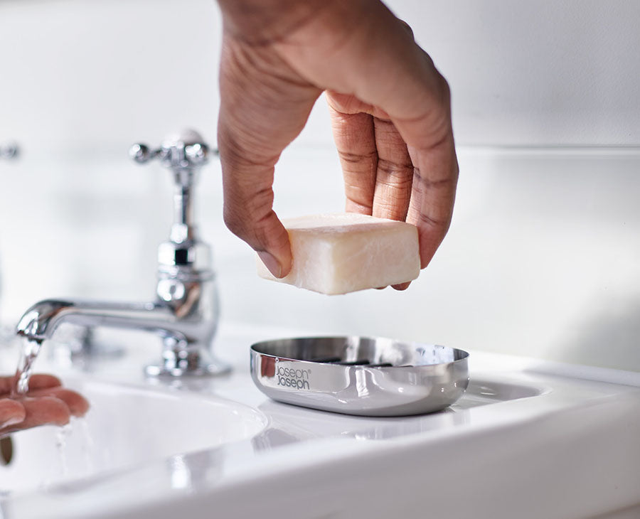 joseph-joseph-easystore-luxe-stainless-steel-soap-dish image 2
