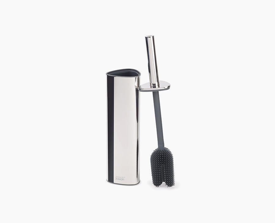 joseph-joseph-flex-360-luxe-toilet-brush-with-stainless-steel-finish image 1