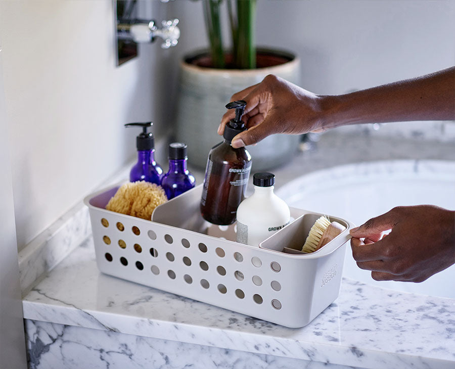 joseph-joseph-easystore-slimline-ecru-bathroom-storage-basket image 2