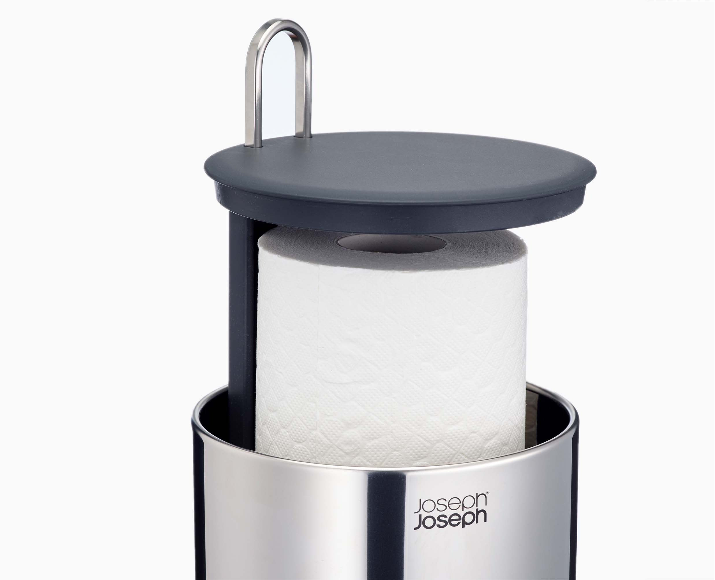 joseph-joseph-easystore-luxe-stainless-steel-concealed-toilet-roll-holder image 5