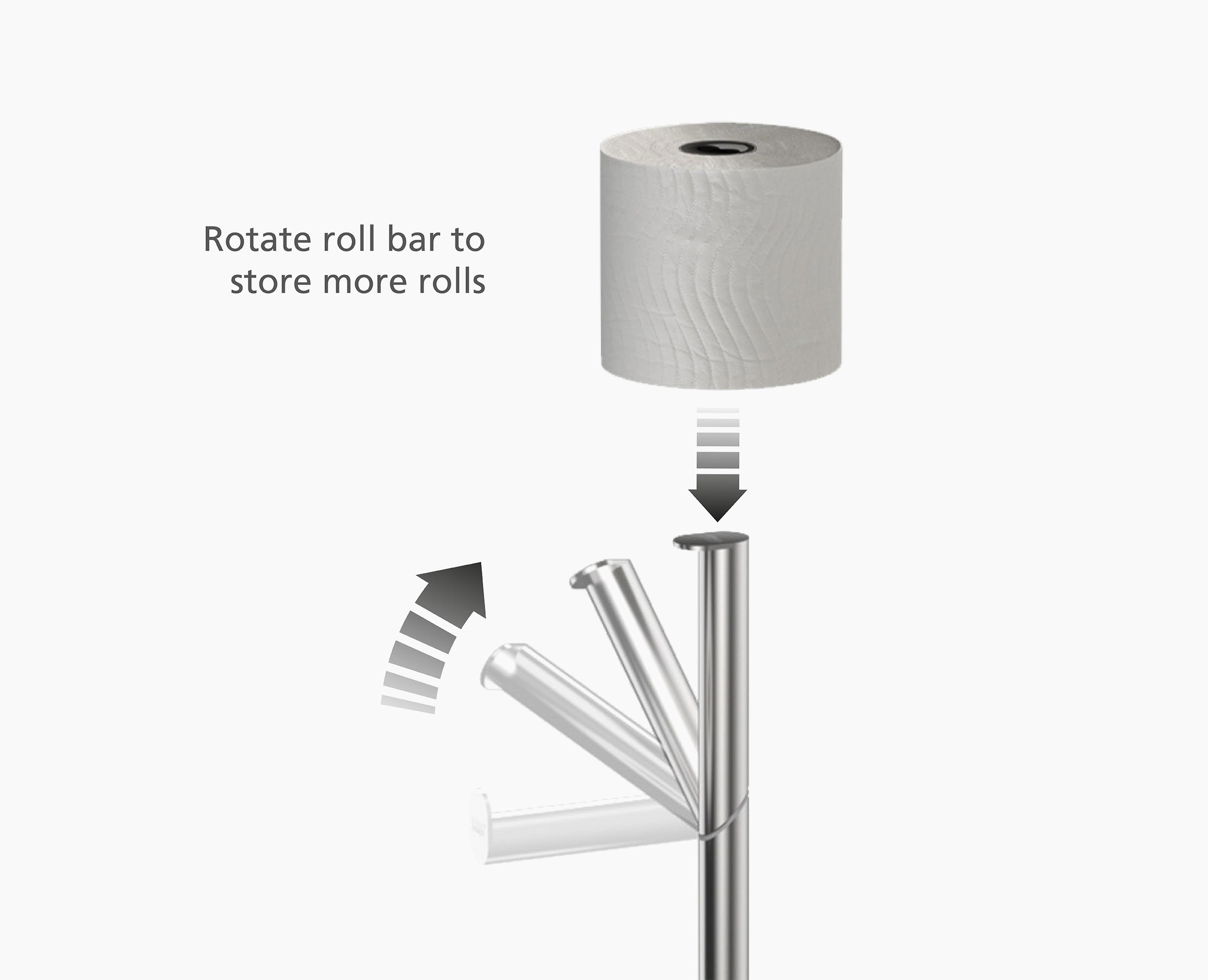 joseph-joseph-easystore-luxe-2-in-1-stainless-steel-toilet-roll-stand image 8