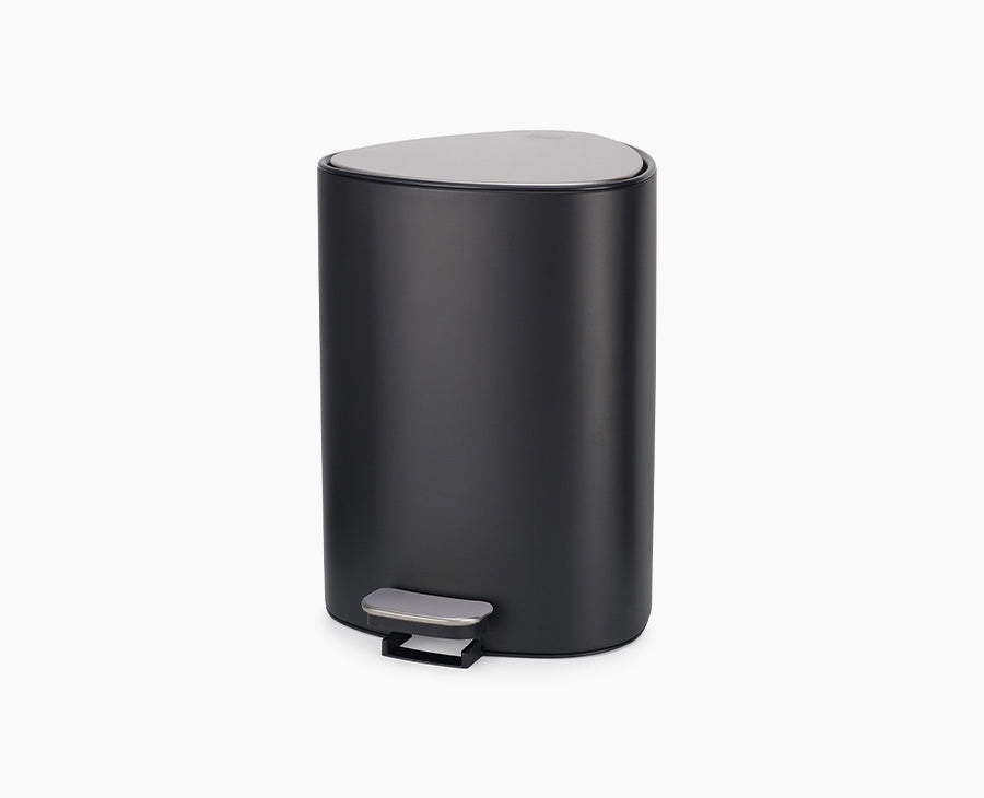 joseph-joseph-easystore-5l-matt-black-bathroom-pedal-bin-with-inner-bucket-and-l image 1
