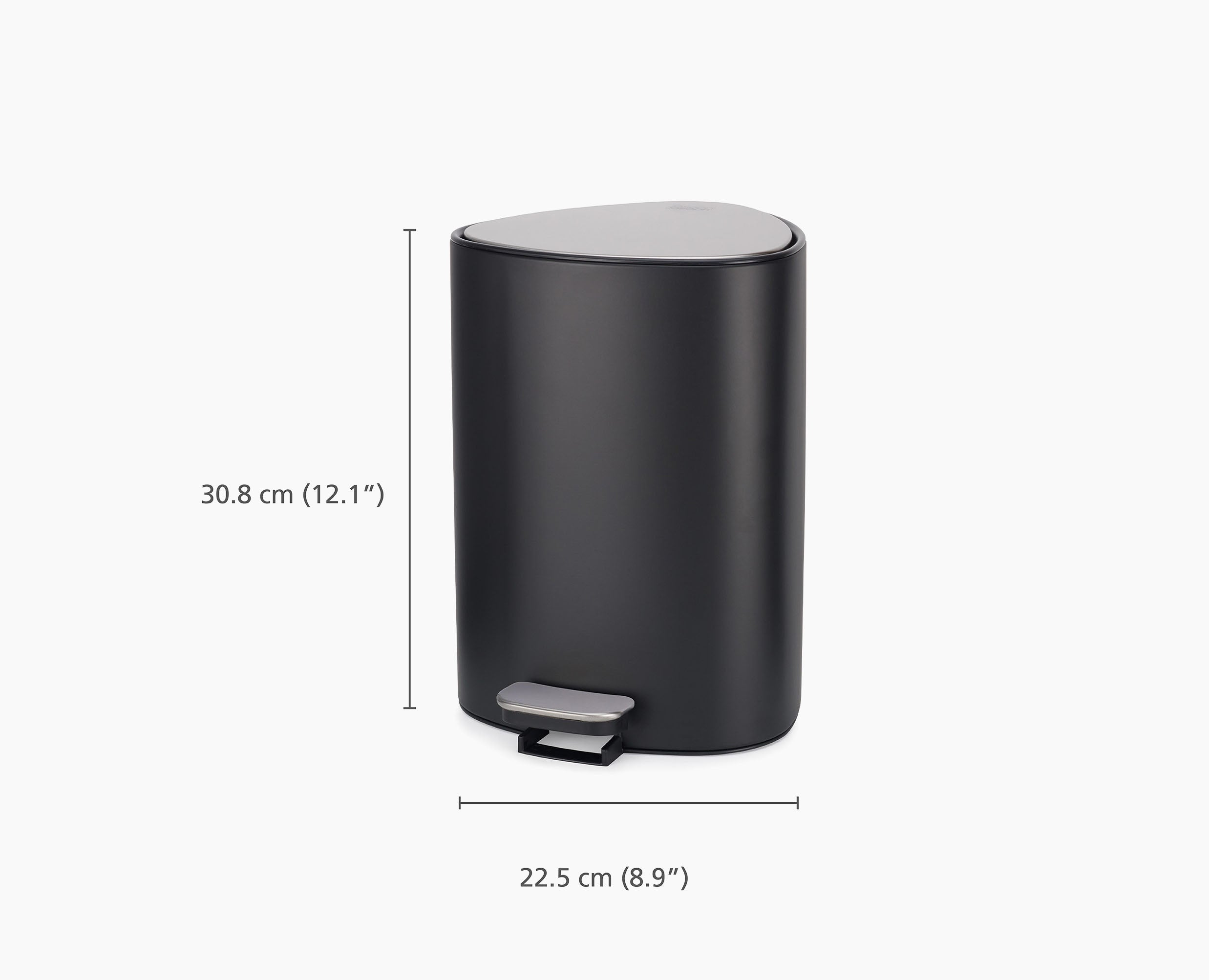 joseph-joseph-easystore-5l-matt-black-bathroom-pedal-bin-with-inner-bucket-and-l image 7