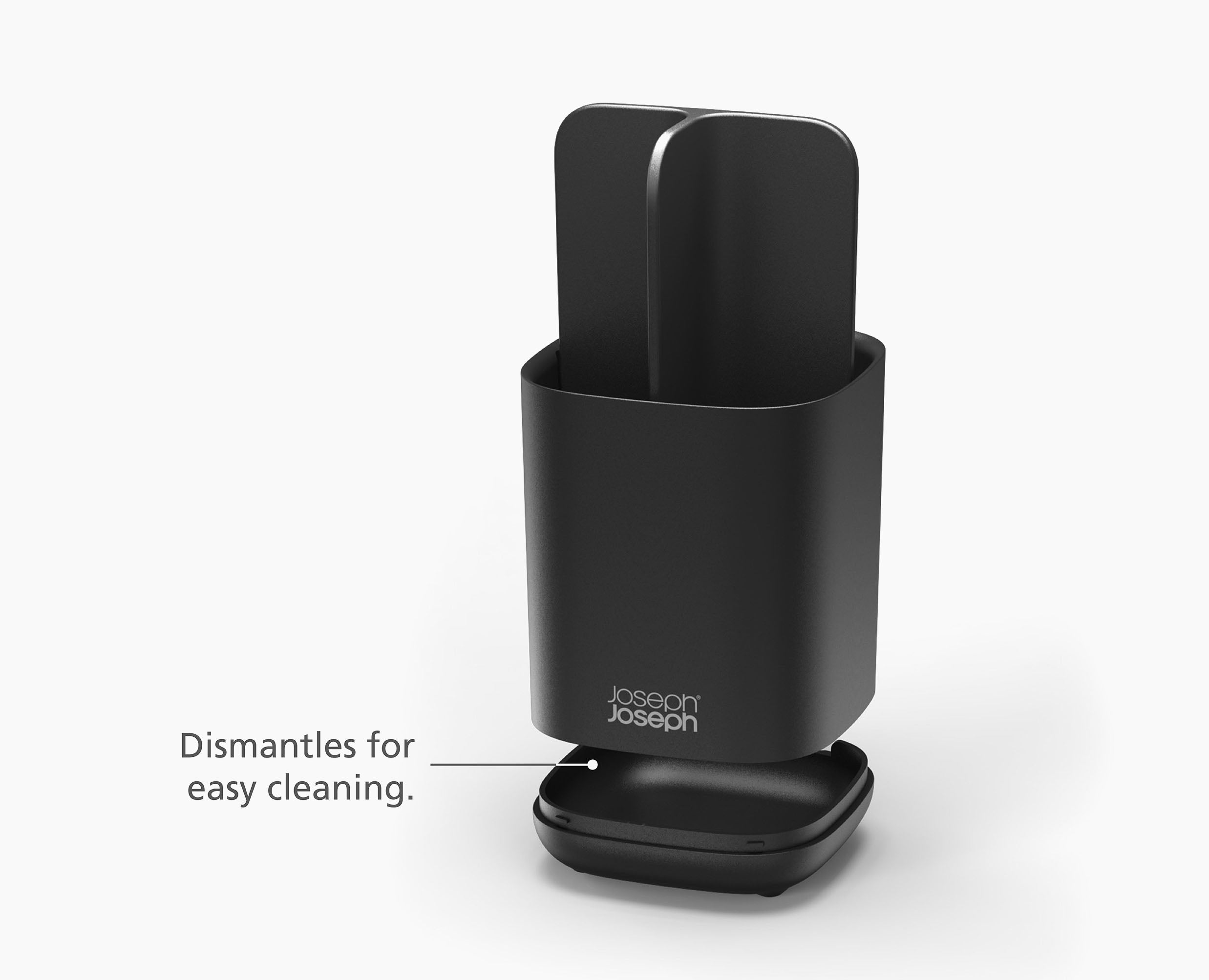 joseph-joseph-easystore-matt-black-toothbrush-holder image 8