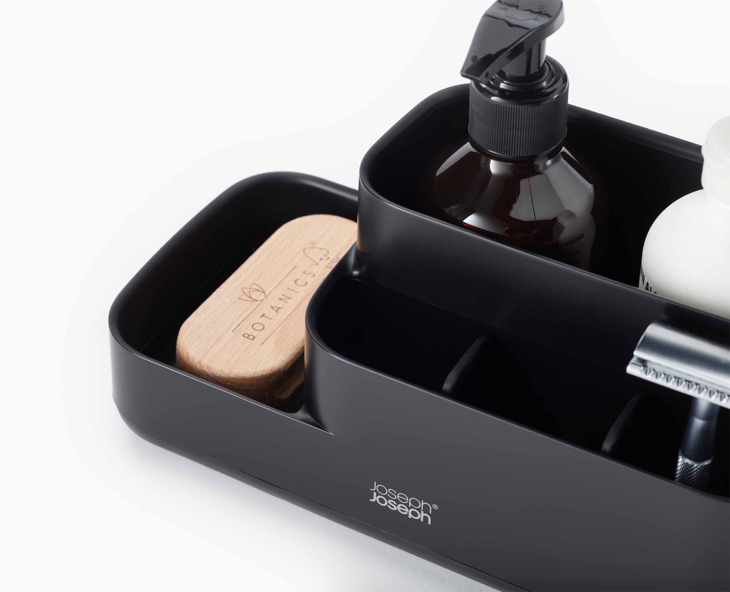 joseph-joseph-easystore-matt-black-bathroom-storage-caddy image 5