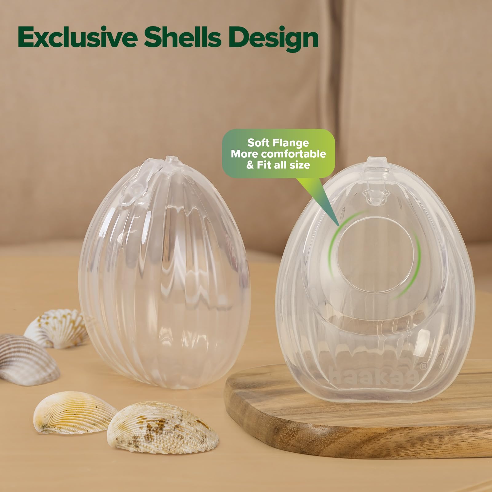 haakaa-manual-breast-pump-combo-4oz-100ml-classic-pump-2-5oz-75ml-shell-milk-col image 4