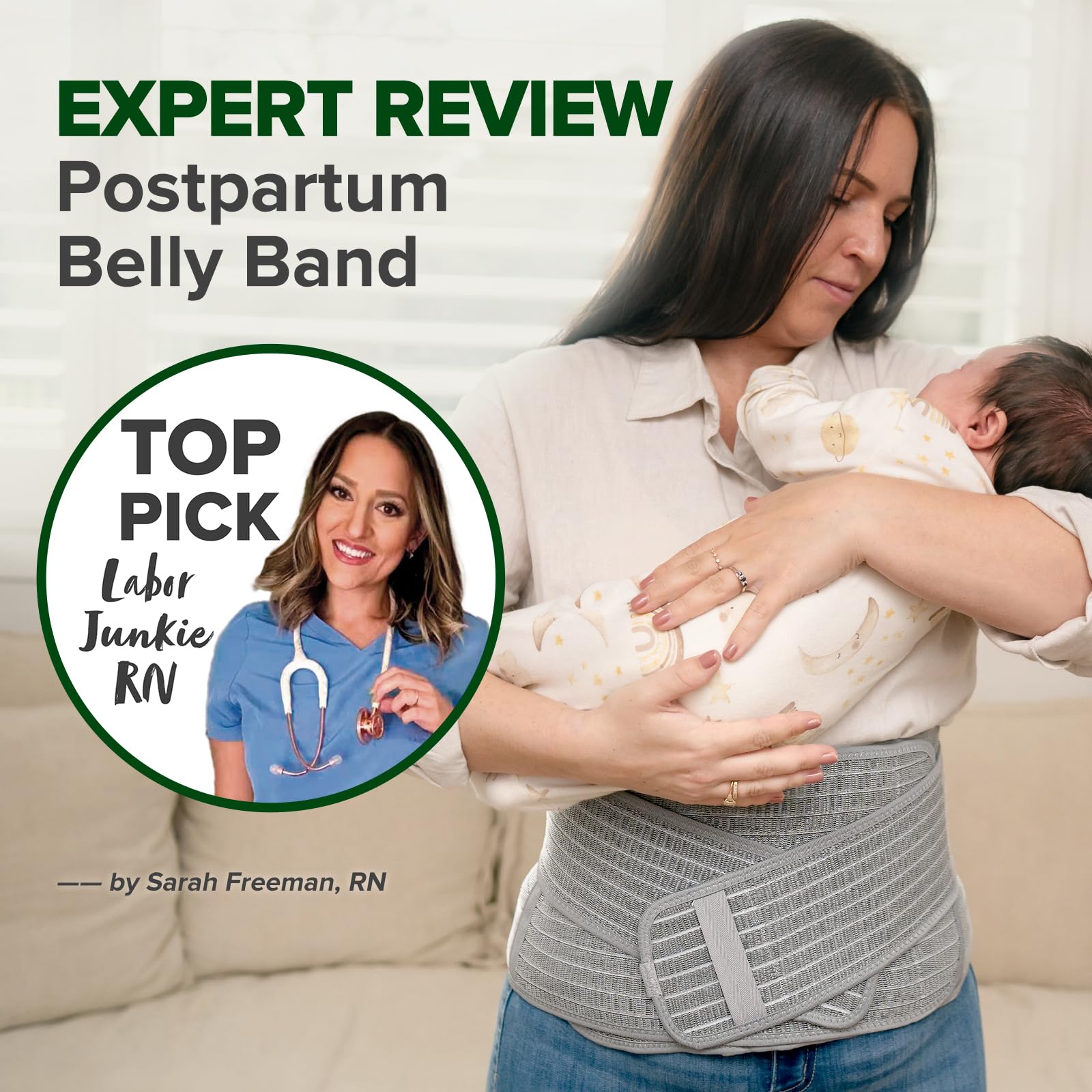 haakaa-postpartum-belly-band-abdominal-binder-with-adjustable-support-for-natura image 4