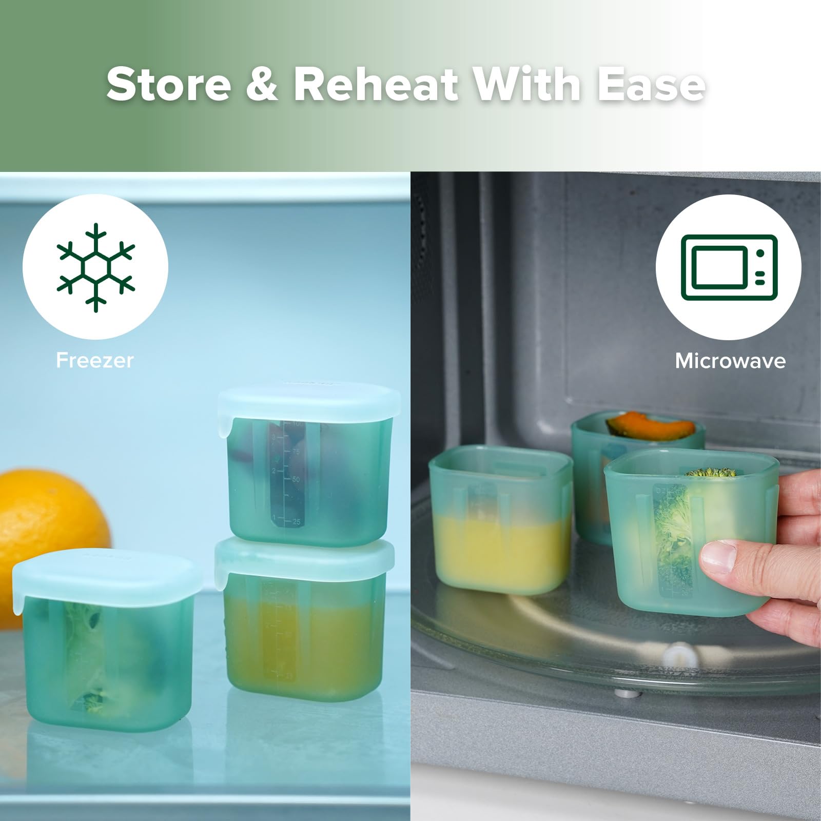 haakaa-mini-meal-silicone-baby-food-containers-3-oz-6-pack-with-airtight-lids image 4