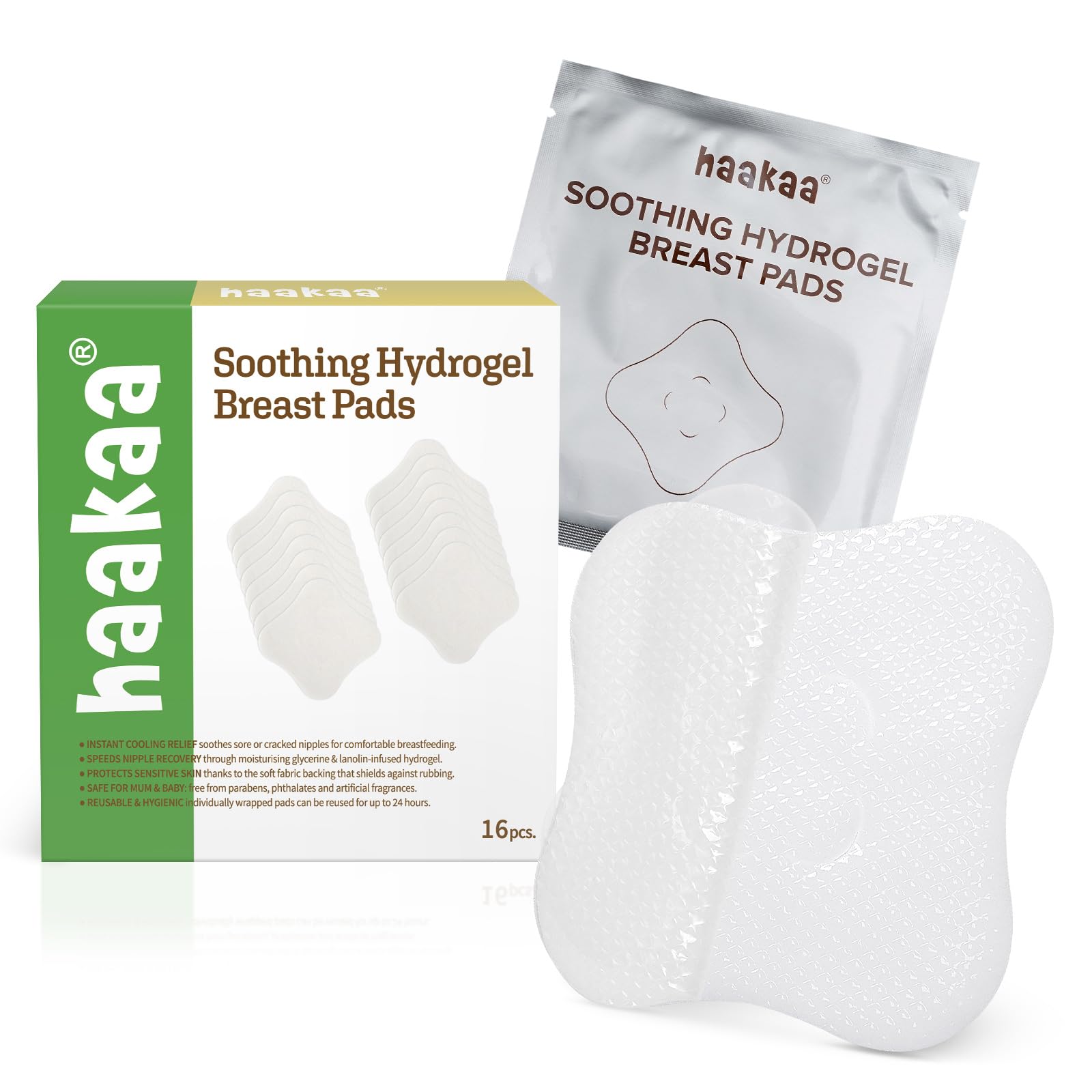 haakaa-hydrogel-pads-with-lanolin-cooling-nipple-relief-for-breastfeeding-8-pcs image 8