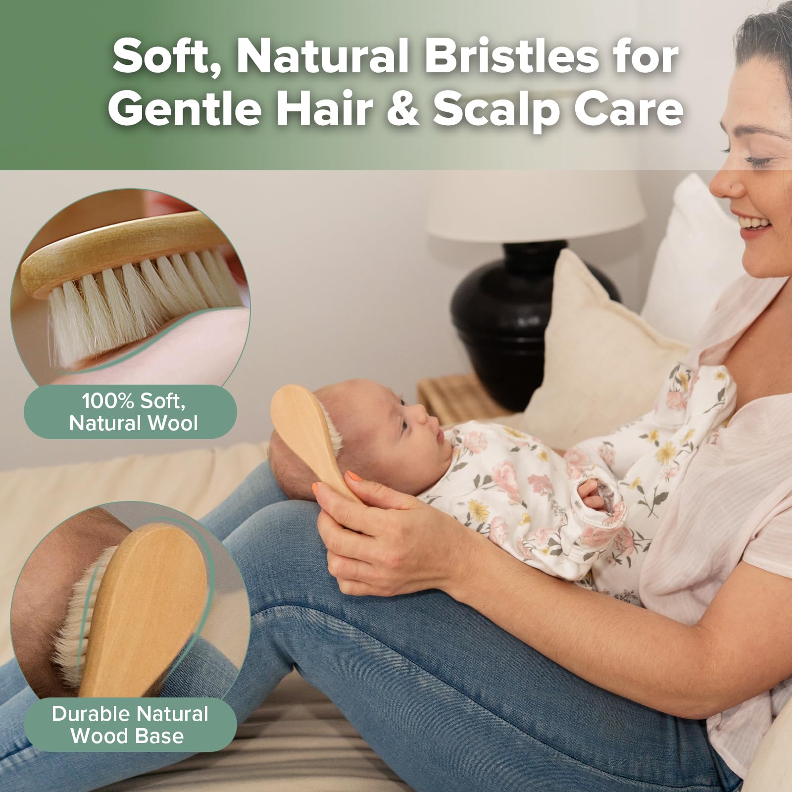 haakaa-wooden-baby-hair-brush-natural-soft-wool-bristles-for-newborns-toddlers-c image 4