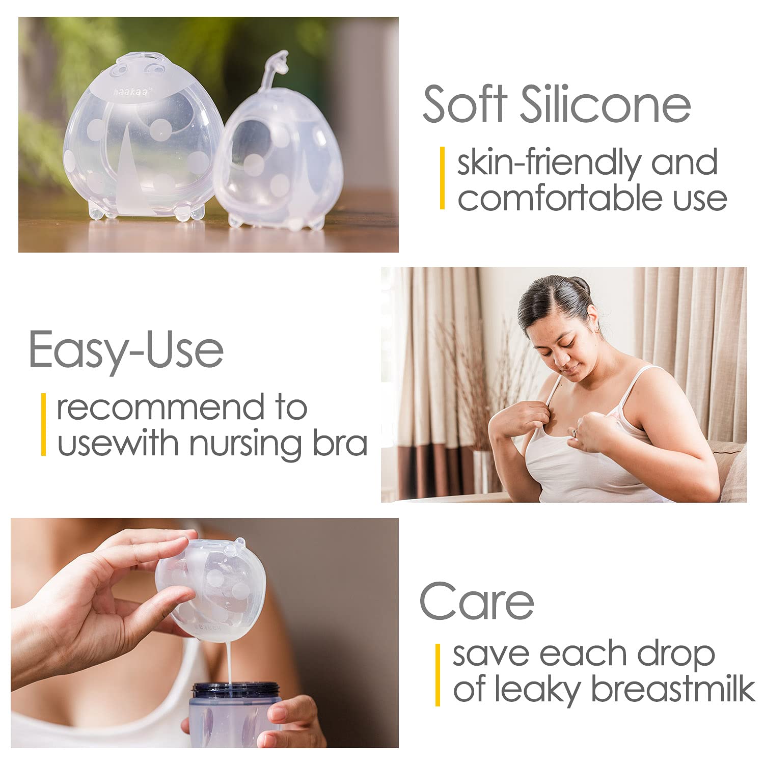 haakaa-manual-breast-pump-with-bag-combo-2-ladybug-collectors-260ml-storage-bag image 4