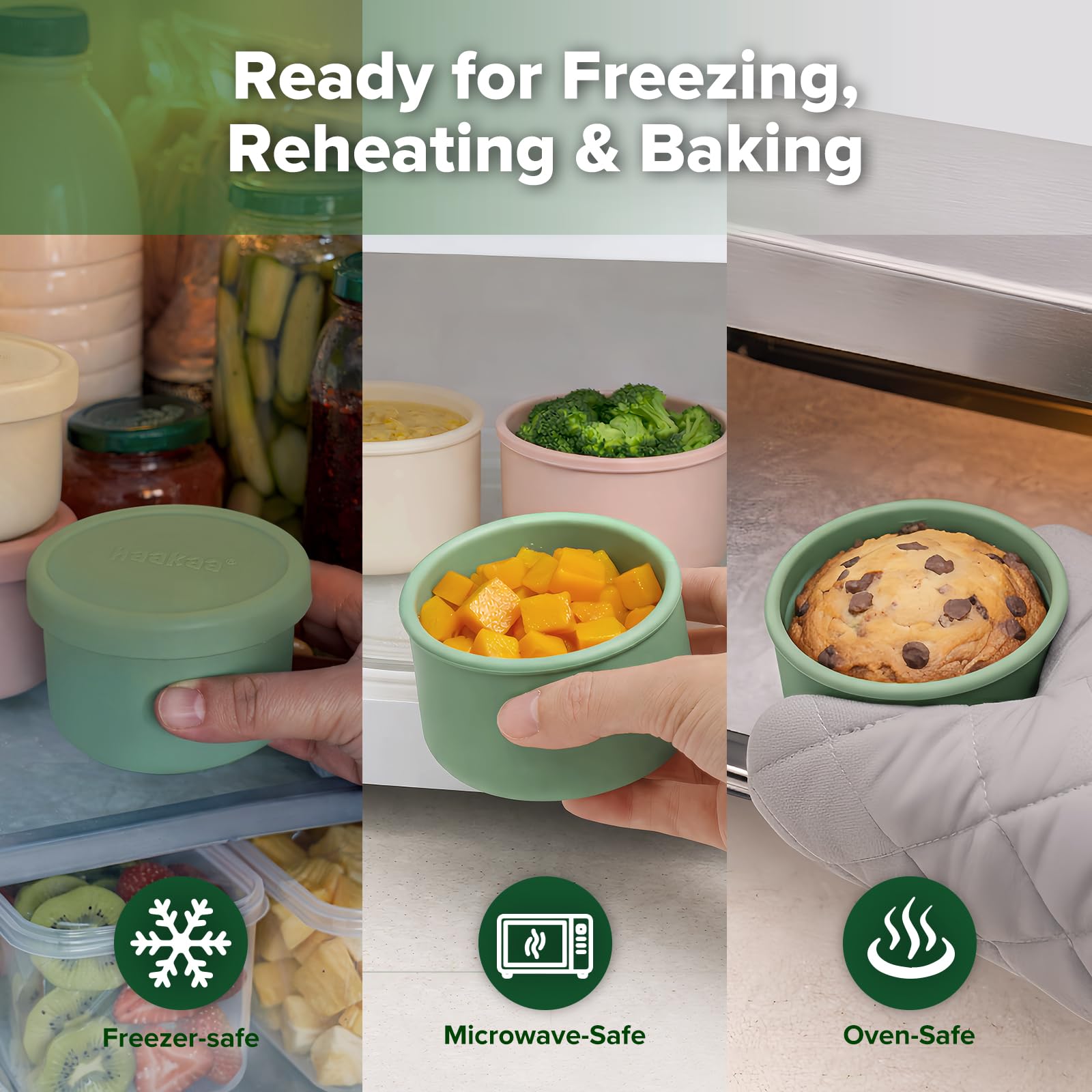 haakaa-mini-round-silicone-baby-food-containers-with-lids-bpa-free-leakproof-sta image 7