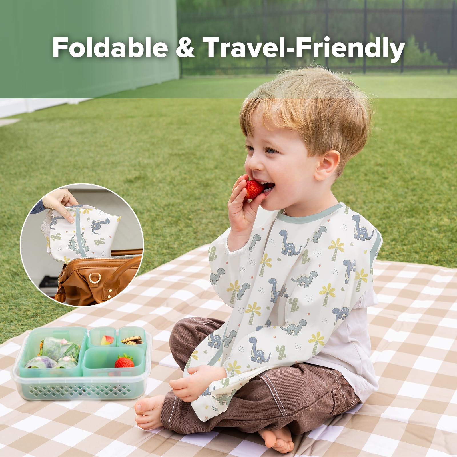 haakaa-long-sleeve-baby-bib-waterproof-adjustable-smock-for-eating-painting-play image 8