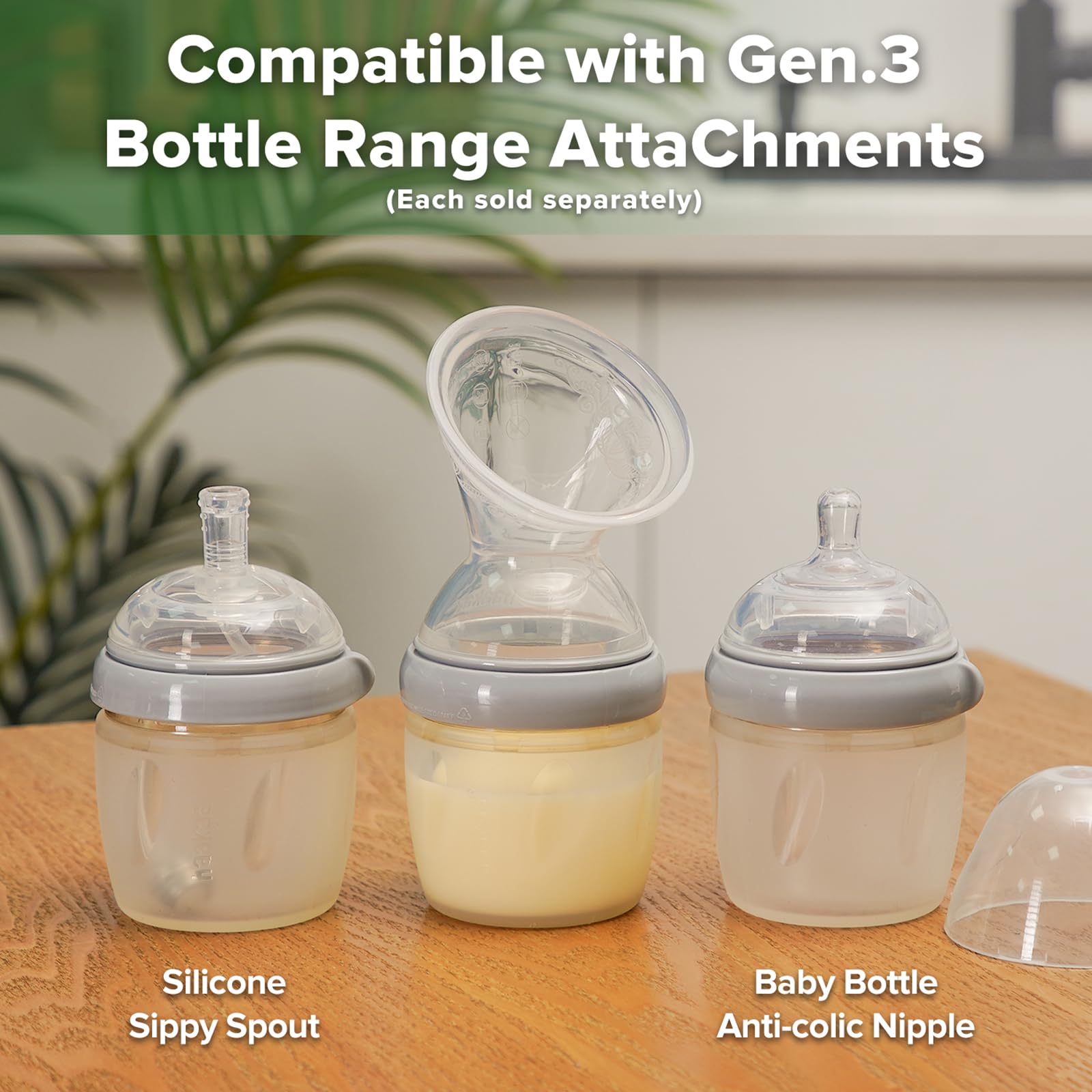 haakaa-gen-3-manual-breast-pump-multifunctional-silicone-pump-5-4oz-160ml-grey image 5
