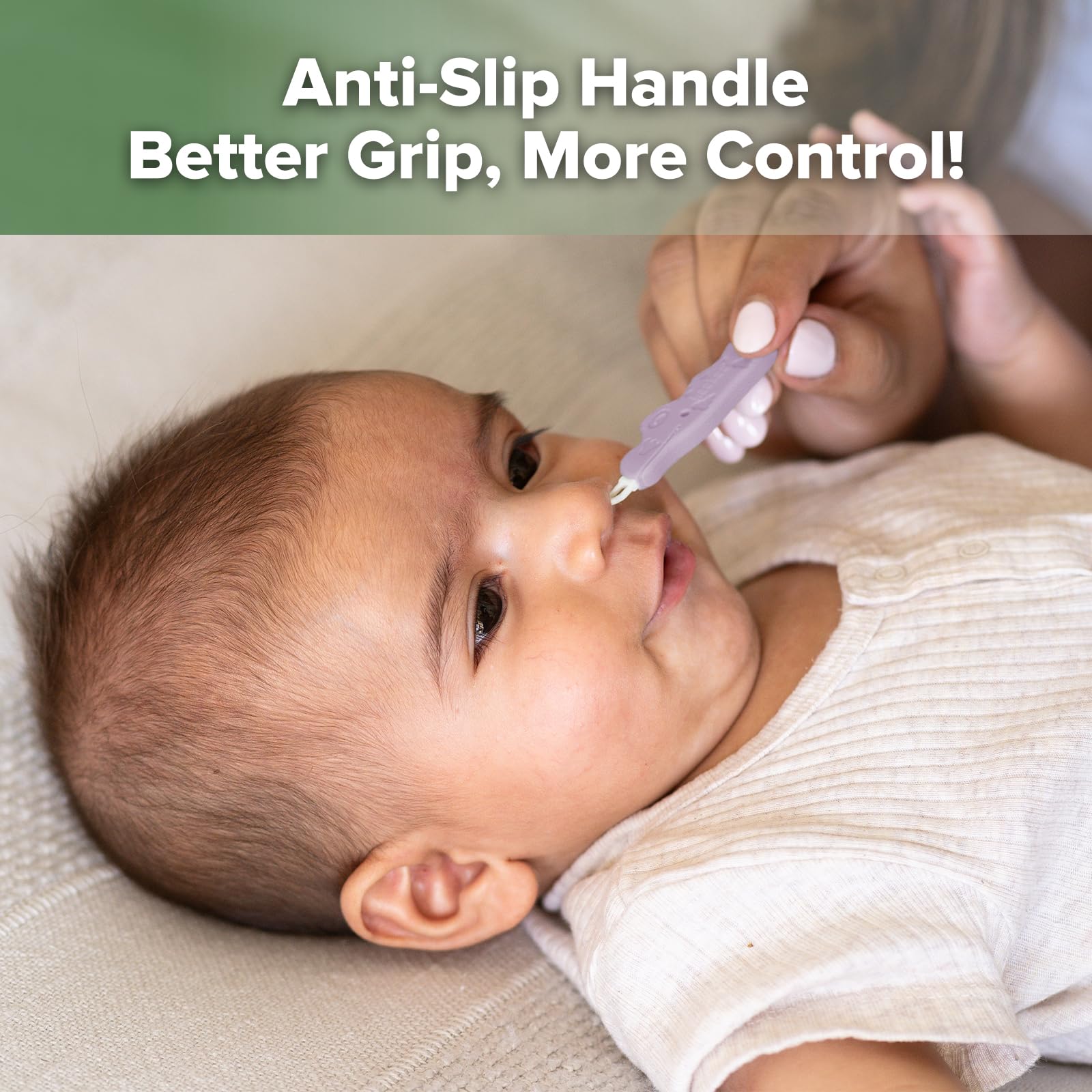 haakaa-crocodile-baby-nose-cleaner-ear-wax-removal-tool-dual-ended-silicone-lave image 2