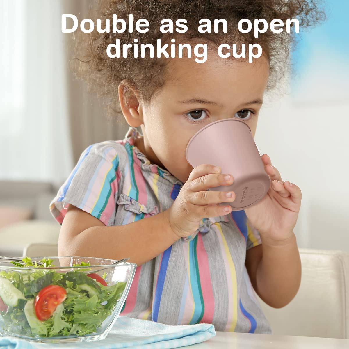 haakaa-jolly-hippo-silicone-straw-cup-5oz-2-in-1-baby-training-cup-with-snack-co image 5