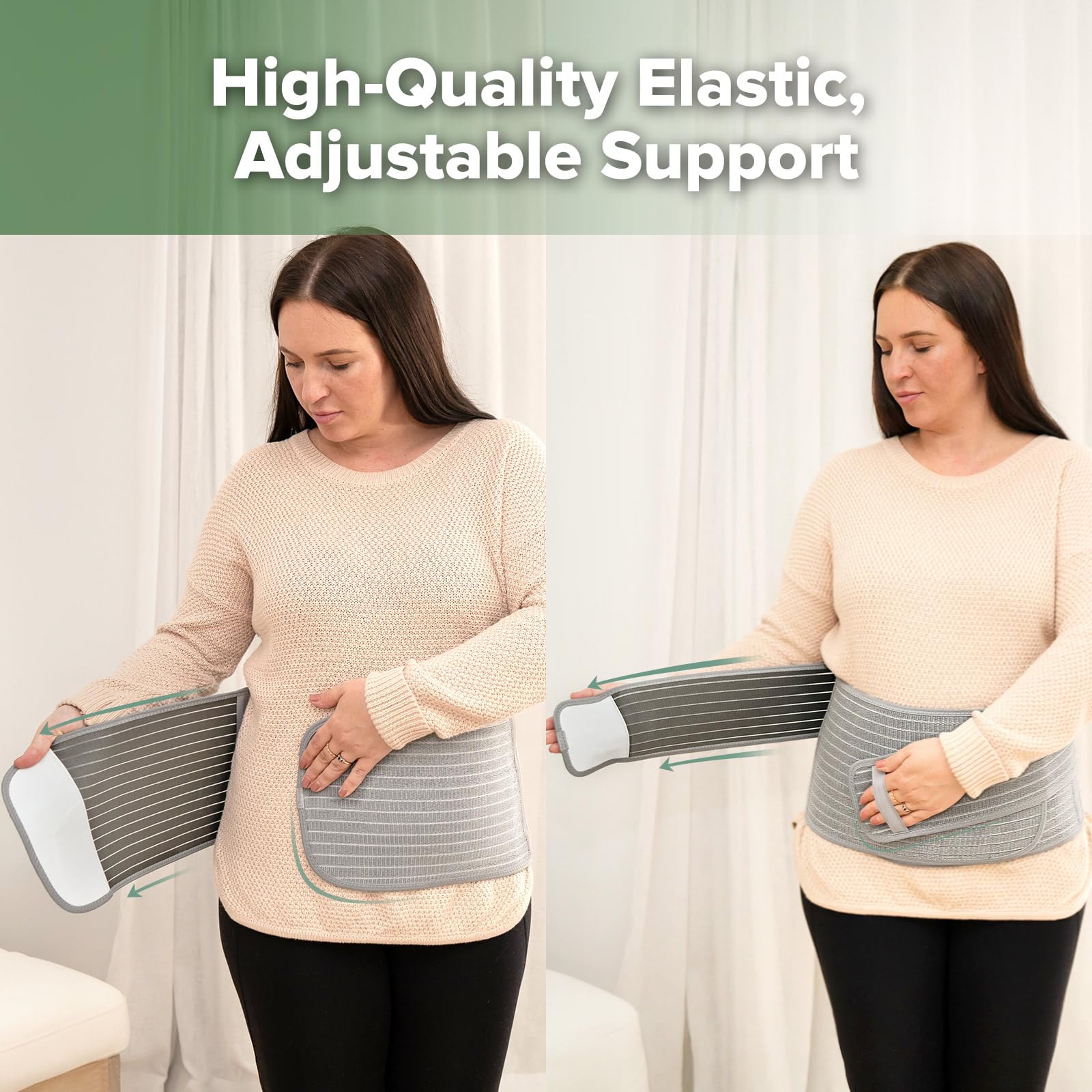 haakaa-pregnancy-postpartum-belly-band-2-in-1-support-wrap-natural-latex-one-siz image 7