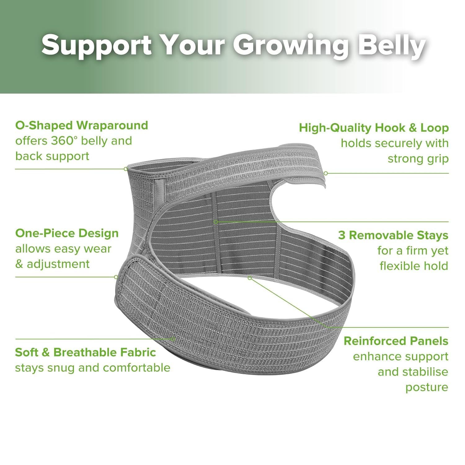 haakaa-maternity-support-belt-for-back-pain-pregnancy-belly-band-adjustable-one- image 6