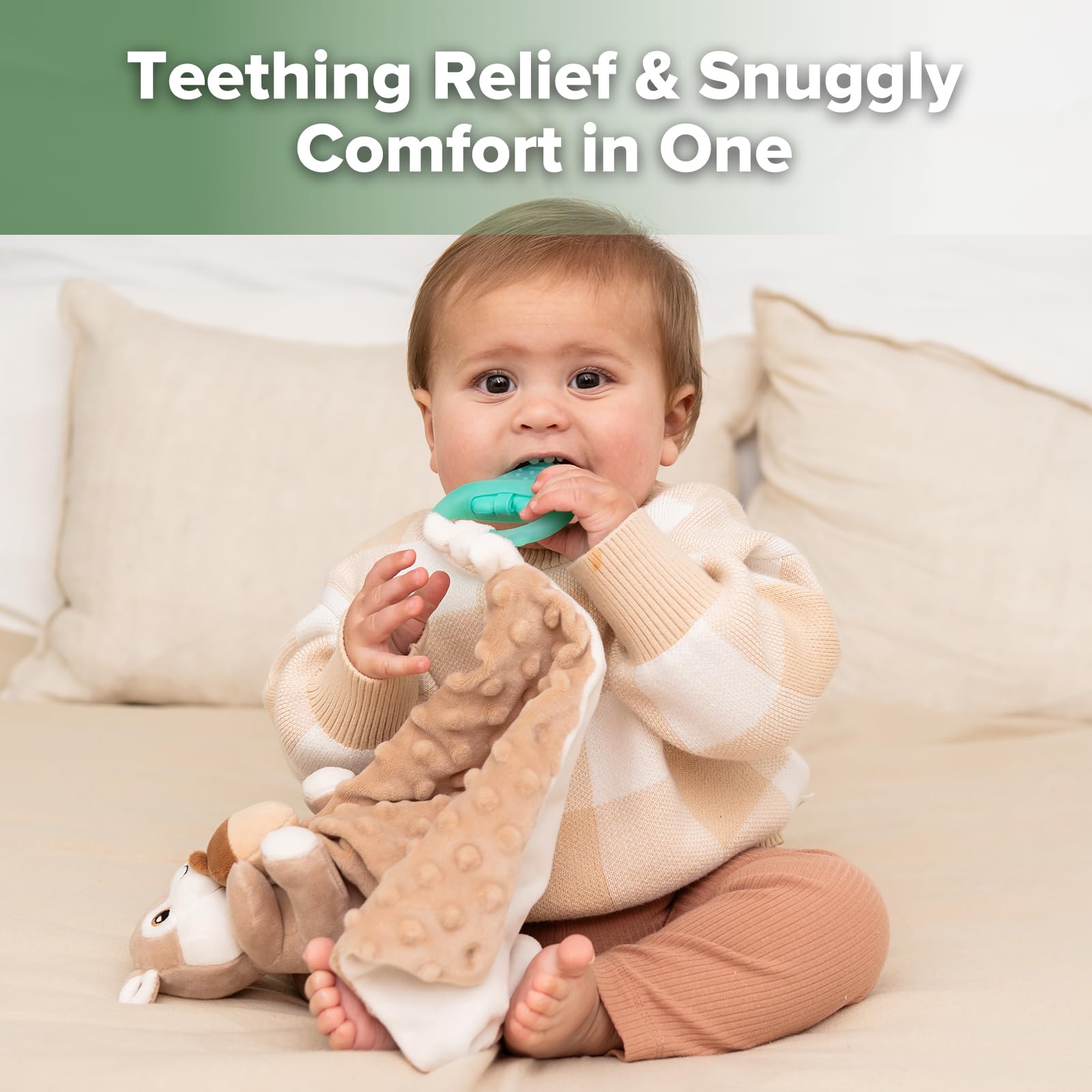 haakaa-baby-lovey-with-freezer-teether-security-blanket-and-water-fillable-teeth image 2