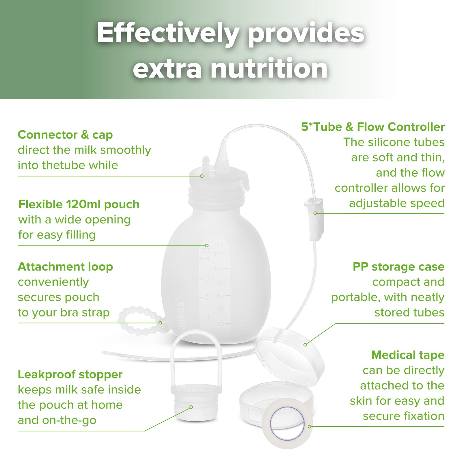 haakaa-supplemental-nursing-system-feeding-tube-pouch-set-sns-breastfeeding-kit- image 4