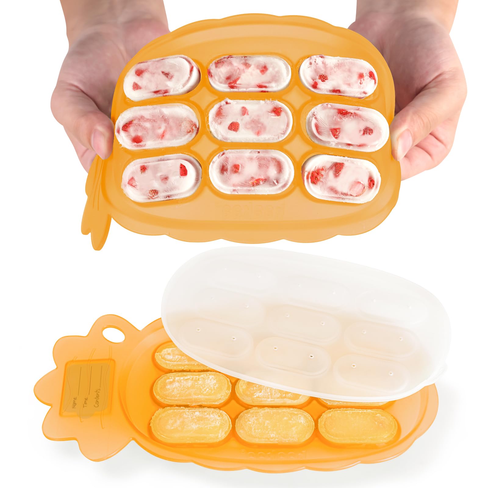 haakaa-silicone-nibble-freezer-tray-breastmilk-popsicle-mold-baby-food-freezer-t image 1