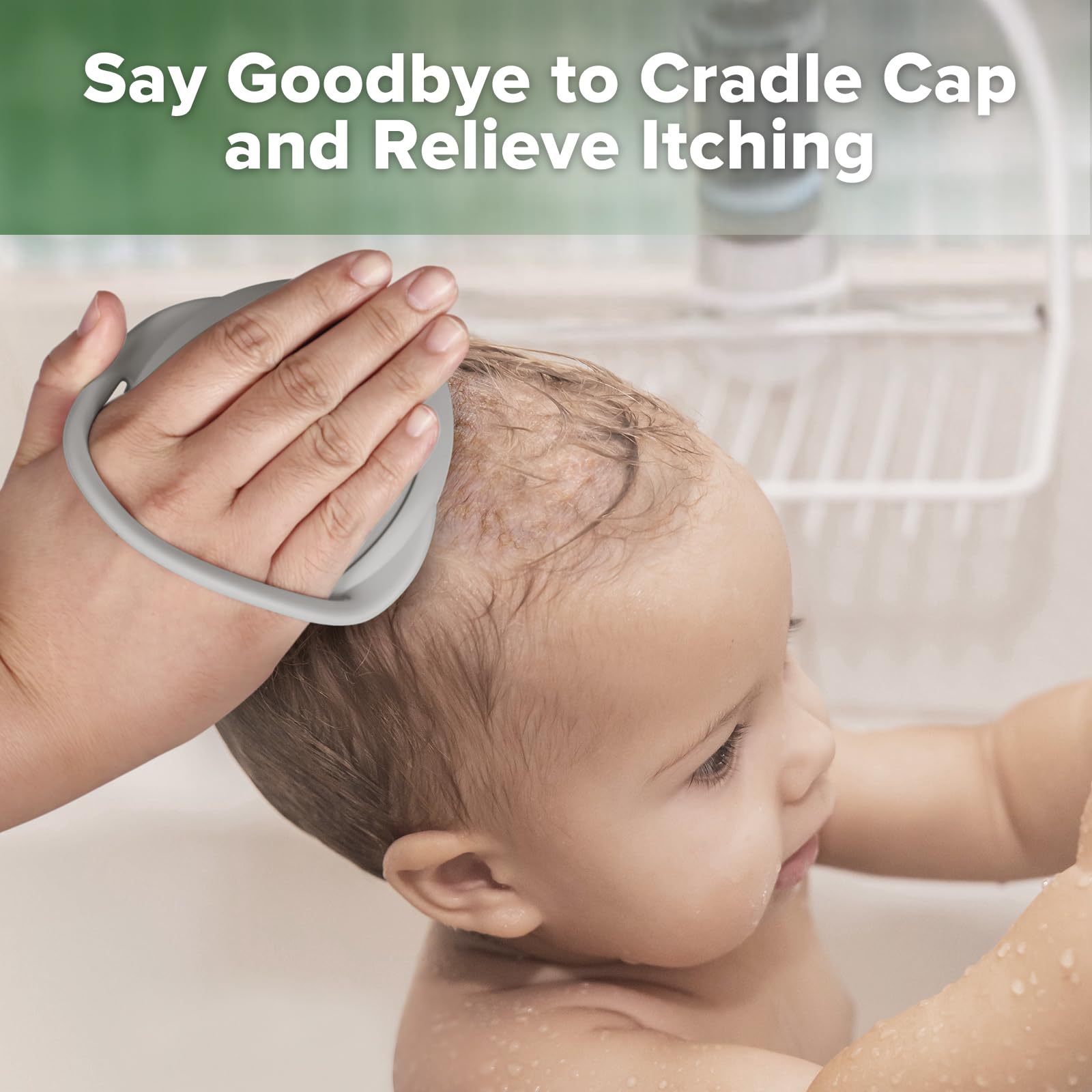haakaa-baby-cradle-cap-brush-soft-silicone-scalp-massager-for-newborns-and-toddl image 3