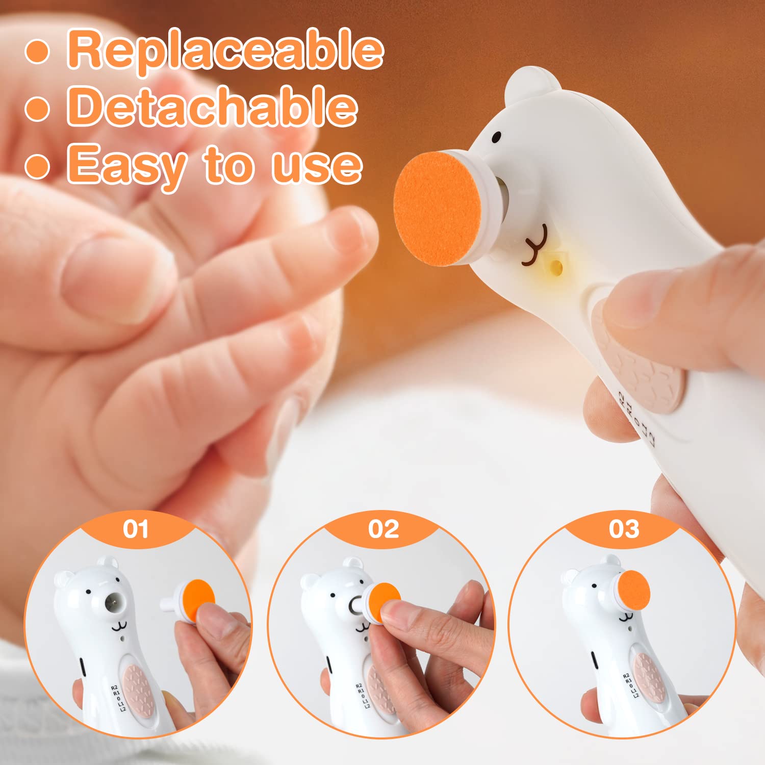 haakaa-replacement-pads-for-electric-nail-trimmer-4-pack-compatible-with-standar image 2
