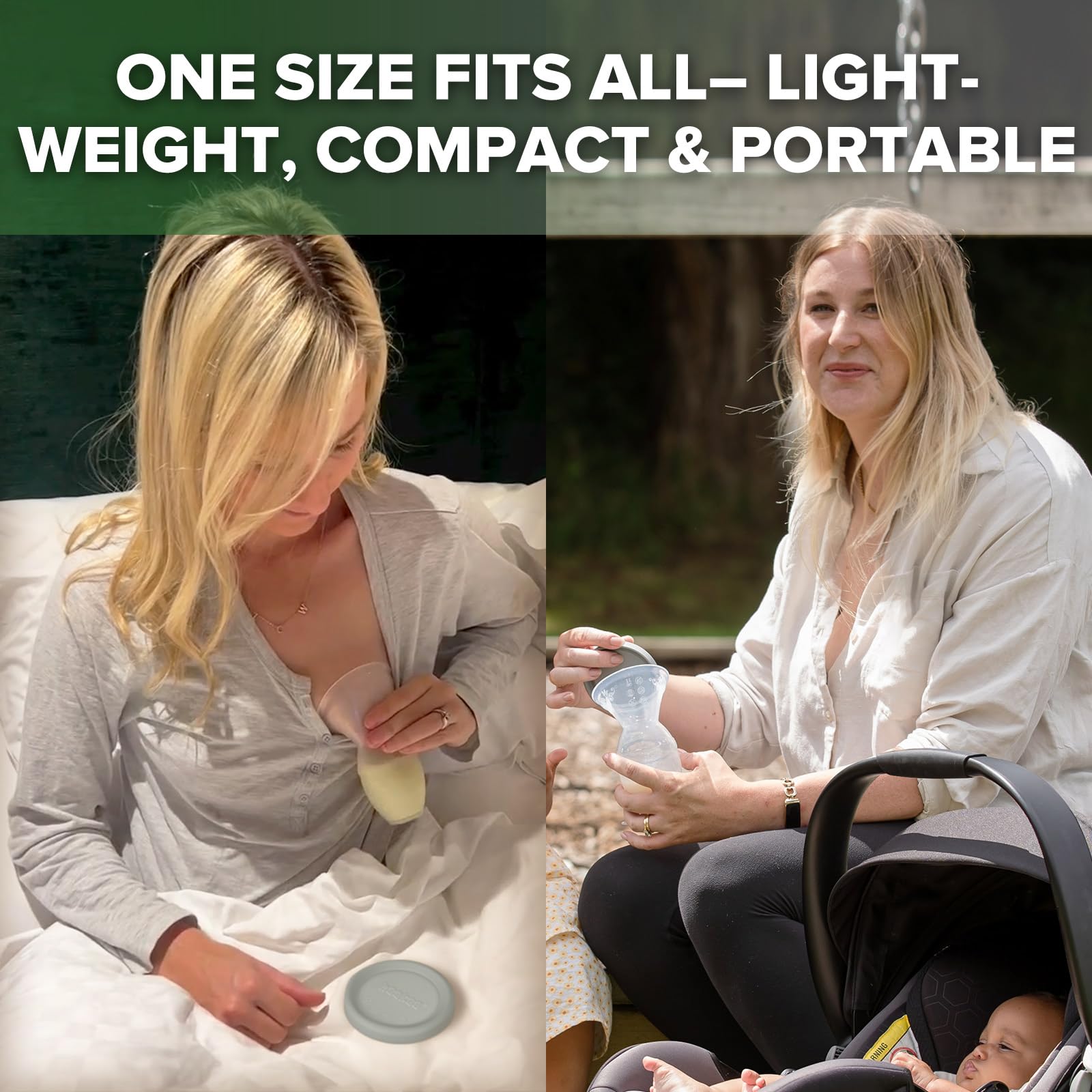 haakaa-manual-breast-pump-and-shell-milk-collector-combo-food-grade-silicone-4oz image 2