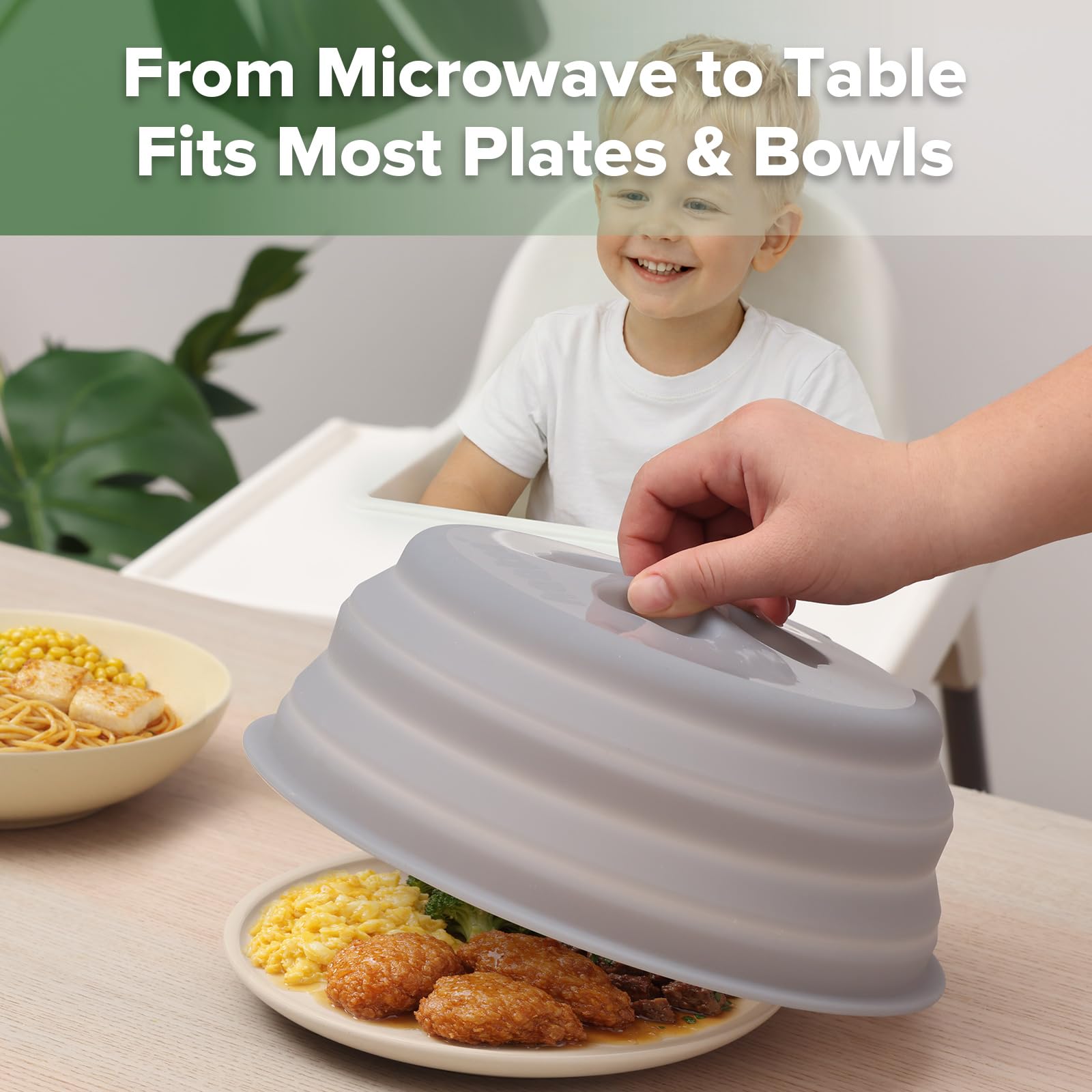 haakaa-collapsible-silicone-microwave-splatter-cover-11-5-inch-vented-with-cente image 6