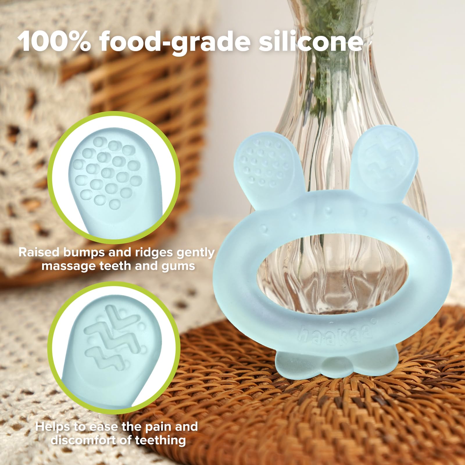 haakaa-rabbit-ear-frozen-baby-teether-100-silicone-freezer-safe-for-3-months-blu image 5