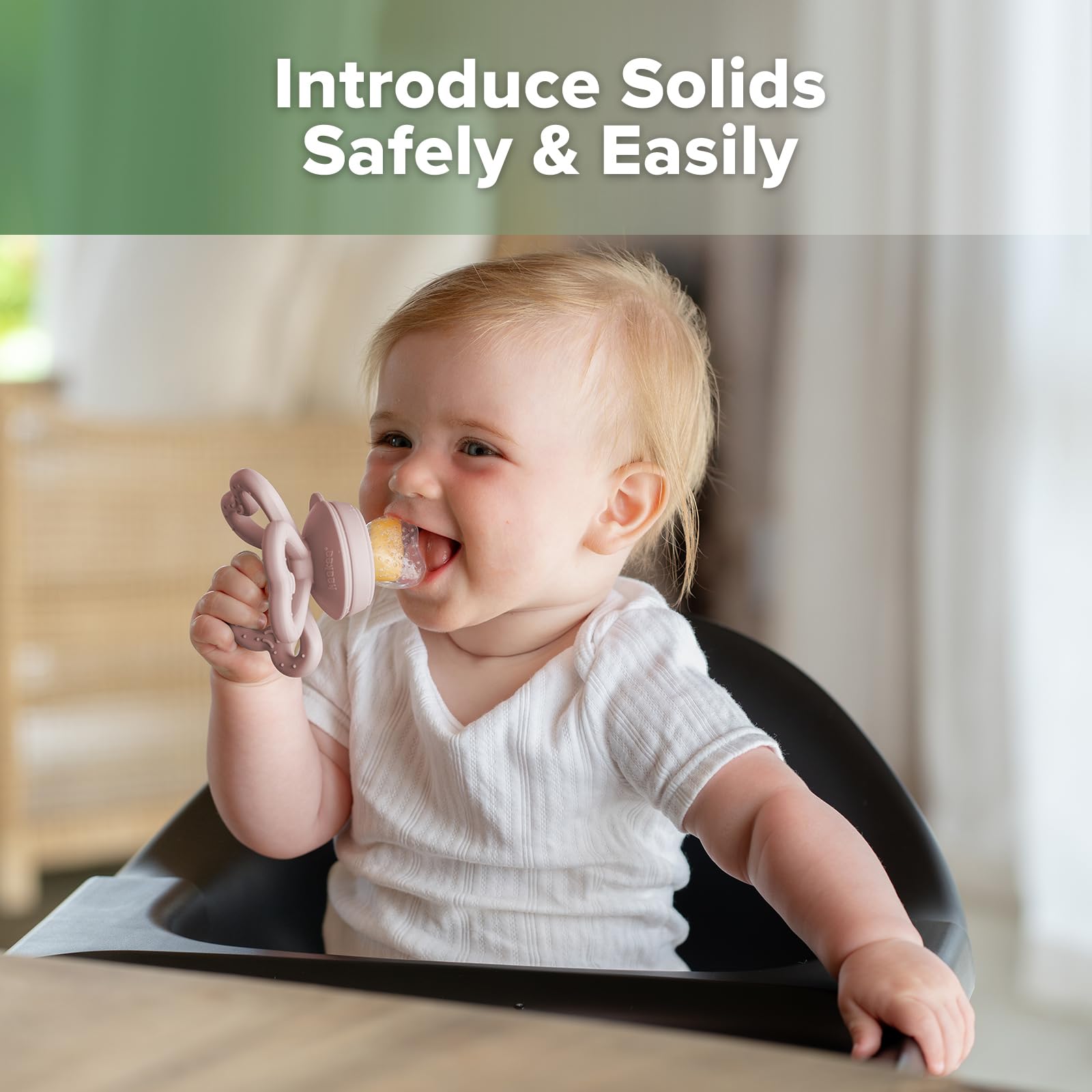 haakaa-clover-baby-fruit-feeder-teether-mini-freezer-nibble-tray-bpa-free-silico image 2