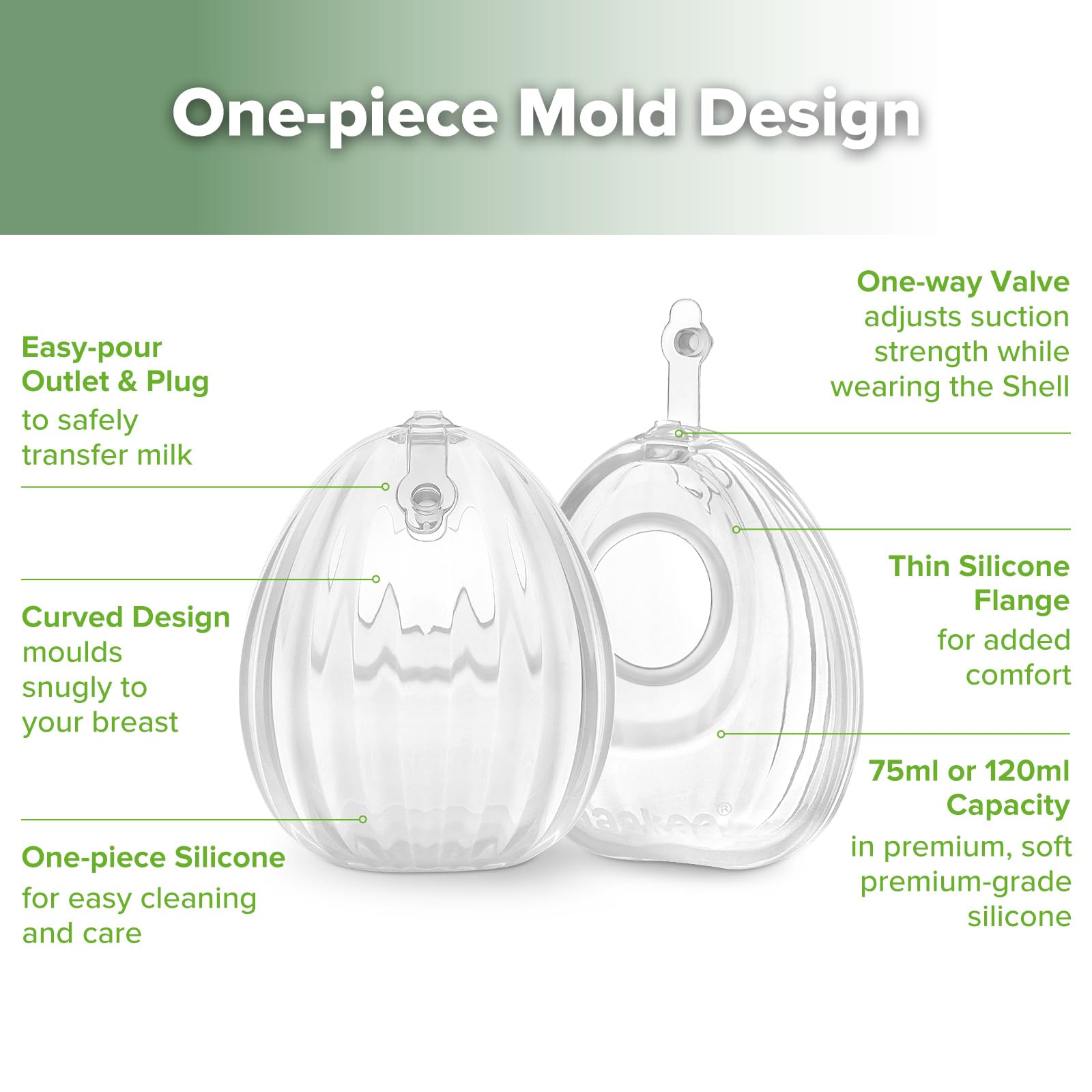 haakaa-shell-wearable-breast-pump-2-pack-120ml-each-hands-free-silicone-milk-col image 4