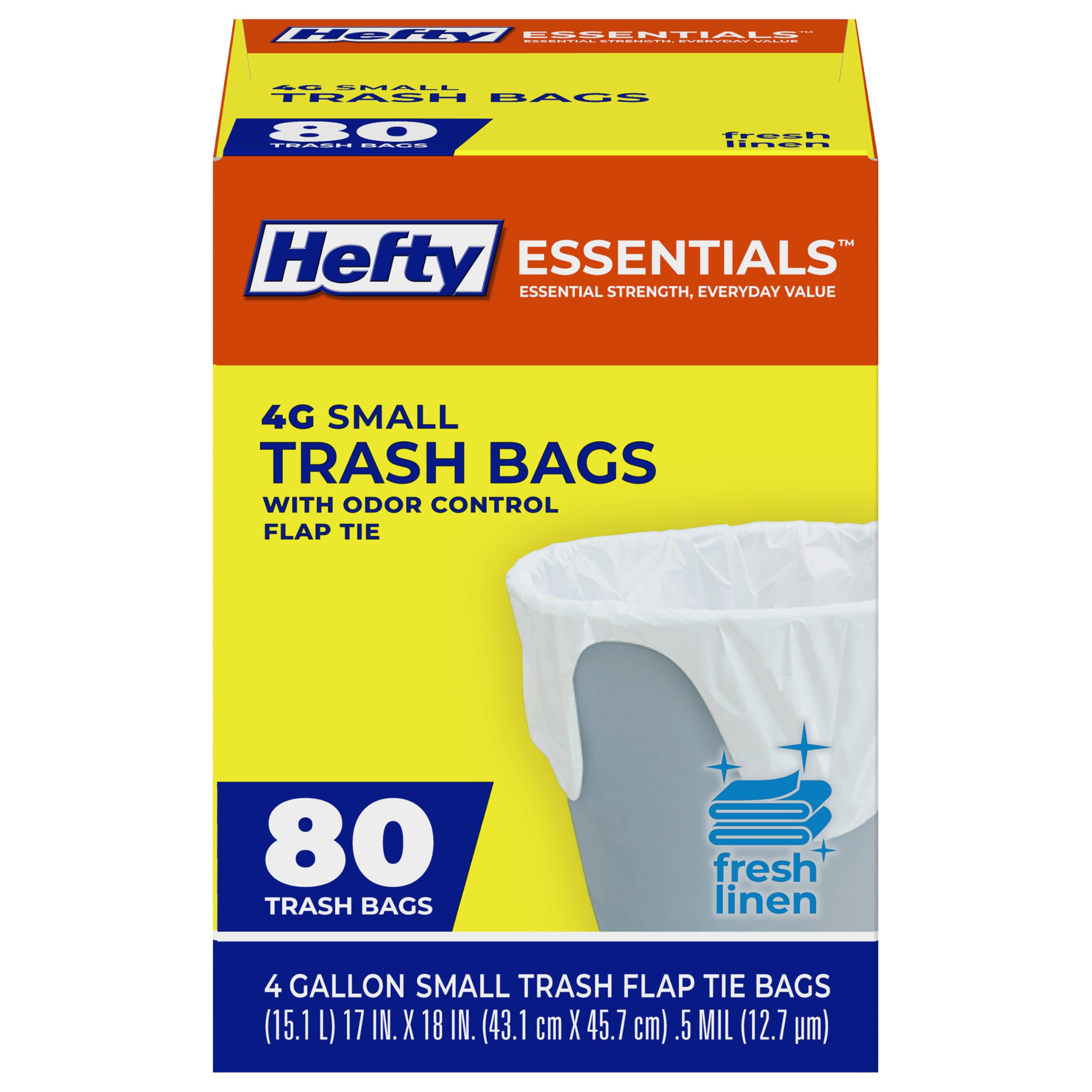 hefty-essentials-flap-tie-4-gallon-trash-bags-52-count-fresh-linen-scent-white-f image 8
