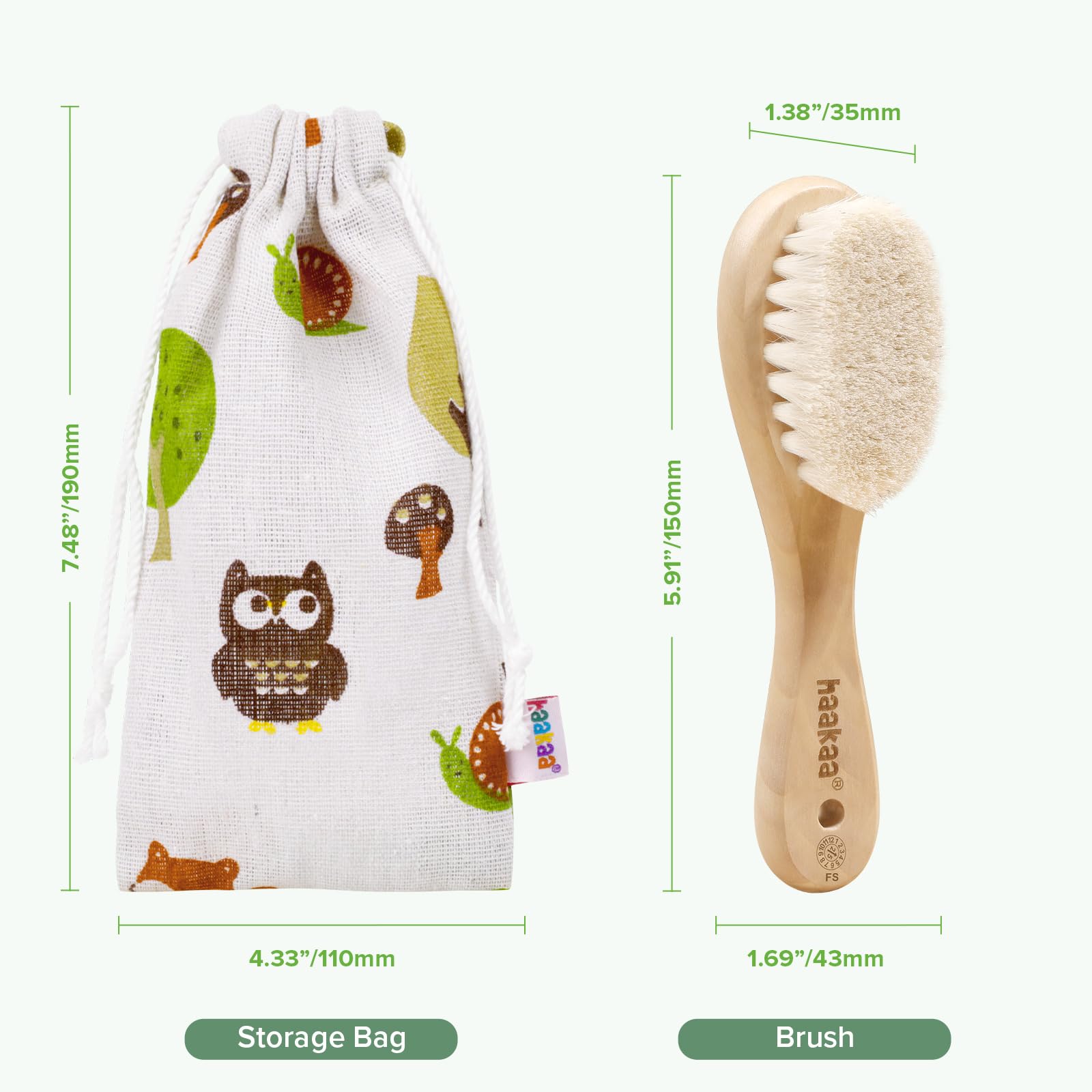 haakaa-wooden-baby-hair-brush-natural-soft-wool-bristles-for-newborns-toddlers-c image 8