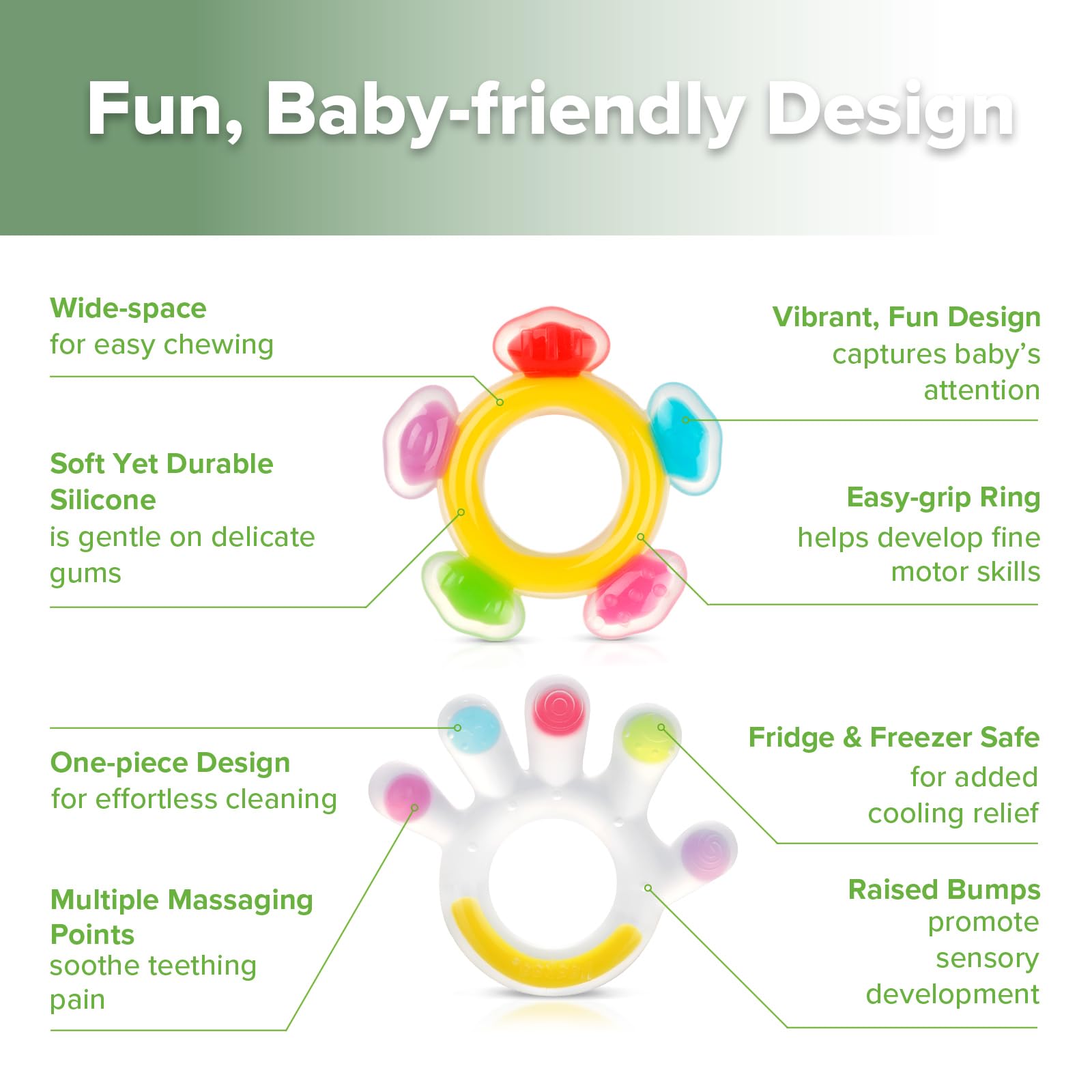haakaa-silicone-teether-combo-2-pack-palm-ferris-wheel-baby-teethers-for-3m-bpa- image 4